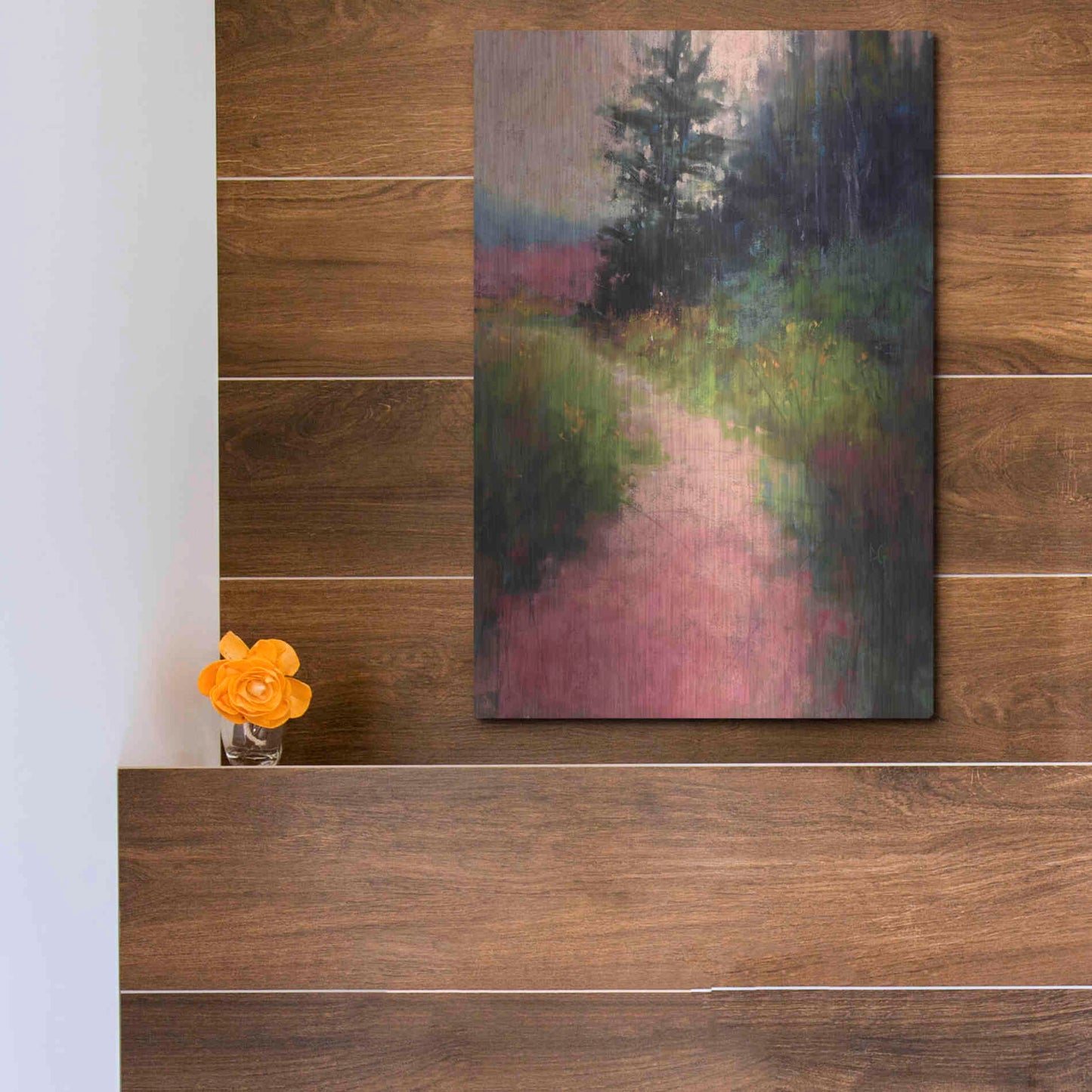 Luxe Metal Art 'Magenta' by Alejandra Goss, Metal Wall Art,12x16