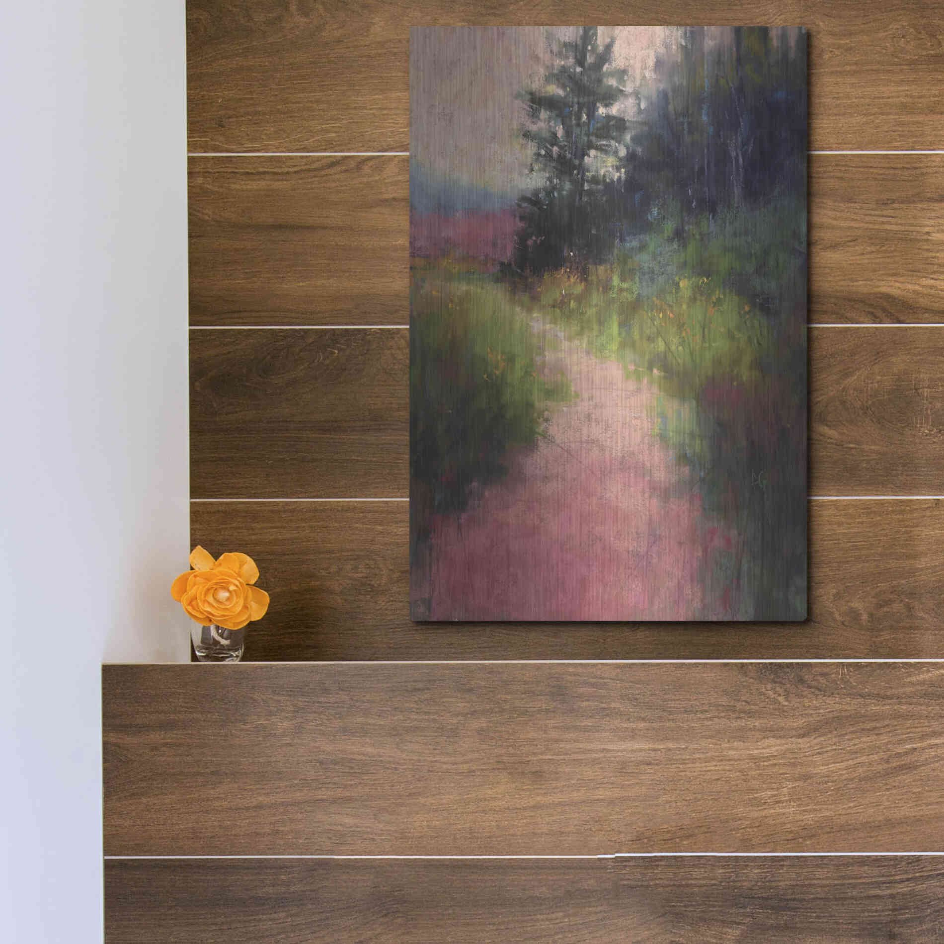 Luxe Metal Art 'Magenta' by Alejandra Goss, Metal Wall Art,12x16