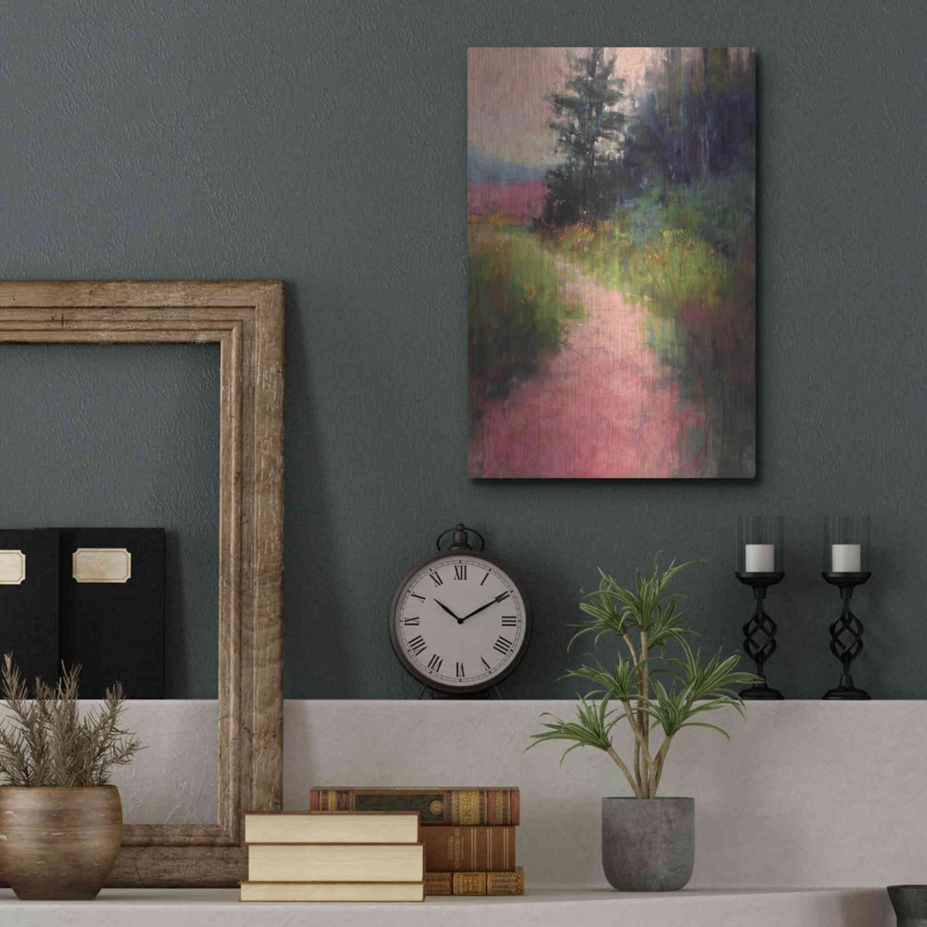 Luxe Metal Art 'Magenta' by Alejandra Goss, Metal Wall Art,12x16