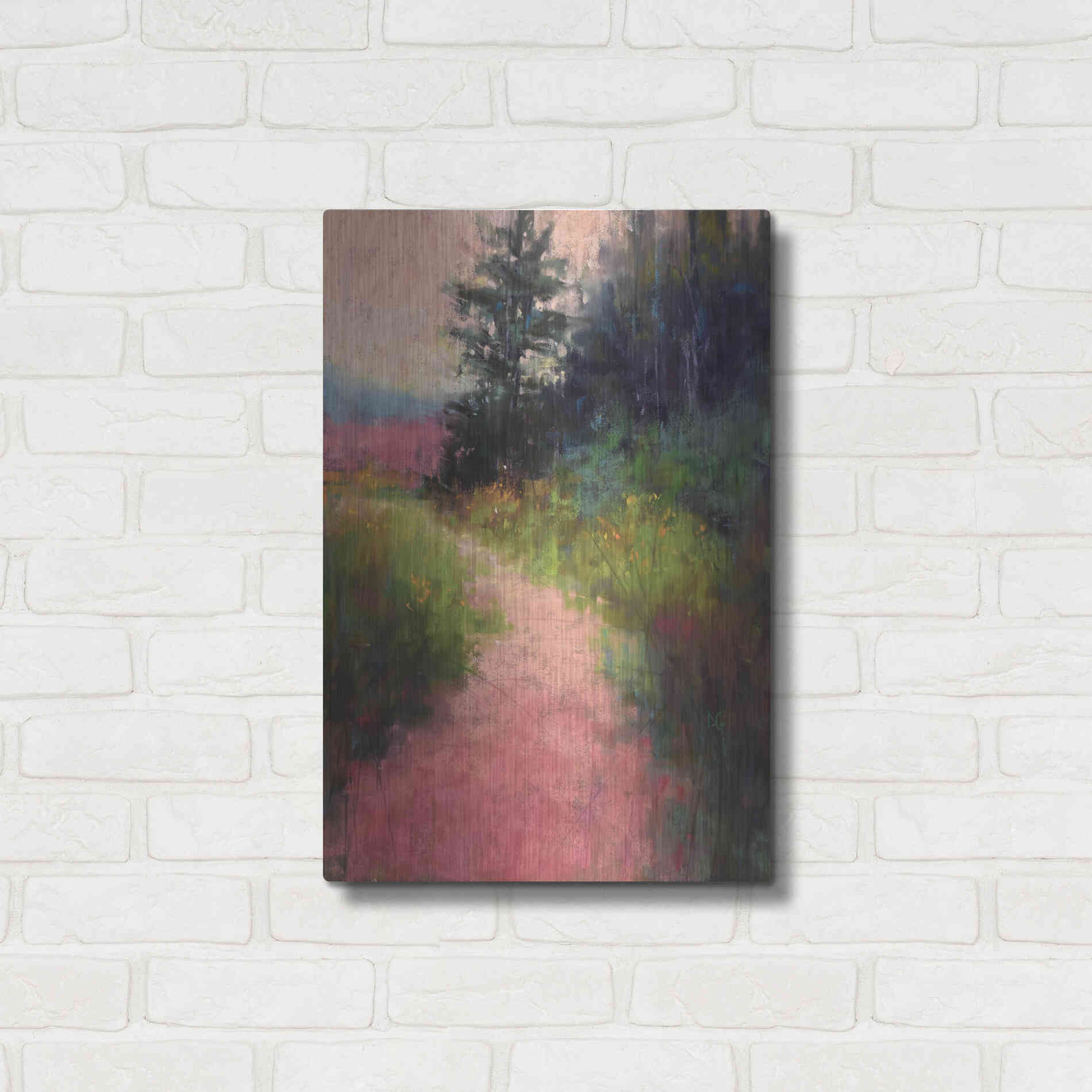 Luxe Metal Art 'Magenta' by Alejandra Goss, Metal Wall Art,16x24