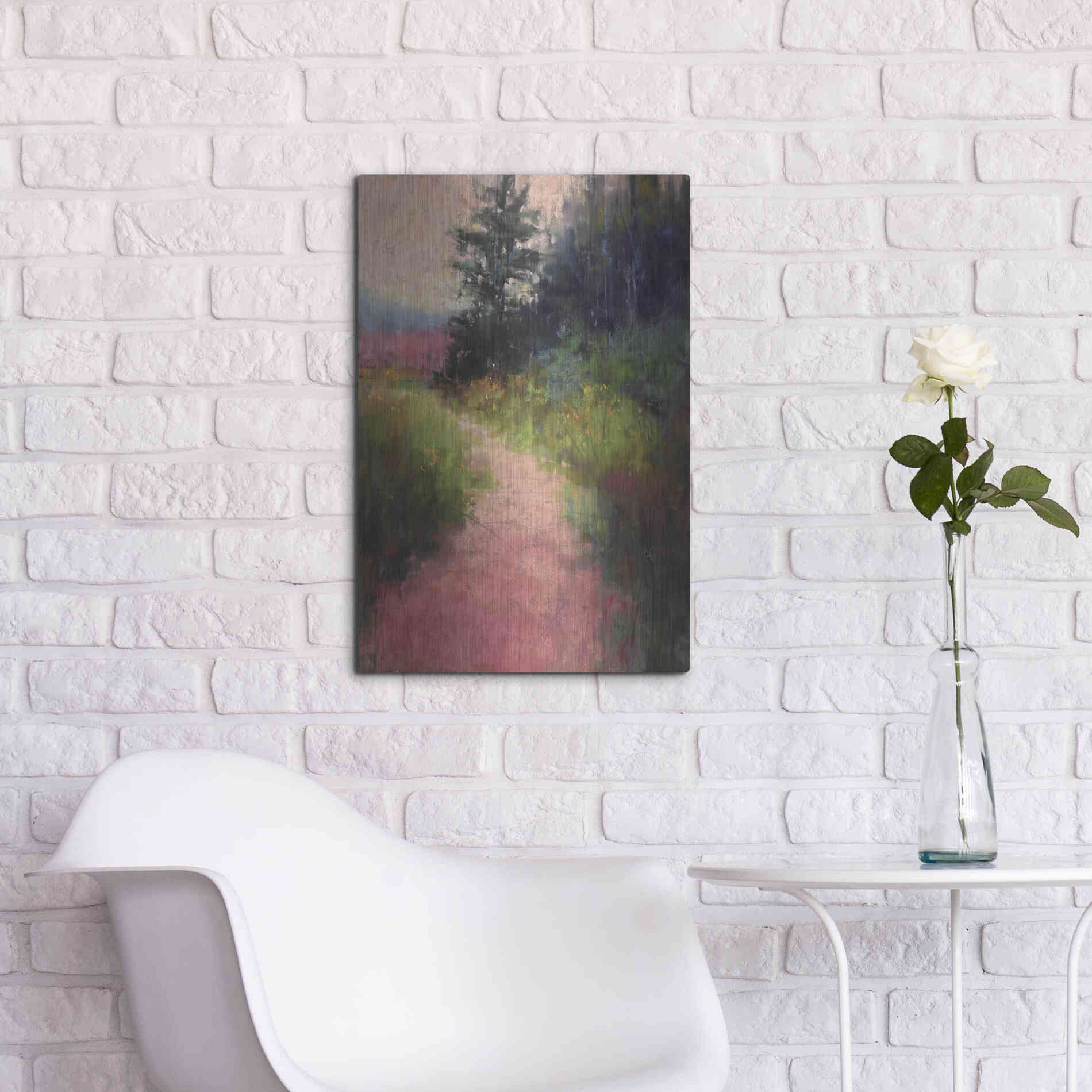 Luxe Metal Art 'Magenta' by Alejandra Goss, Metal Wall Art,16x24