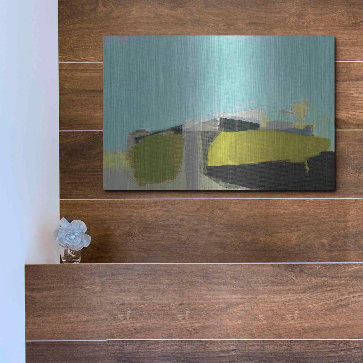 Luxe Metal Art 'East End Hill' by Amanda Hawkins, Metal Wall Art,16x12