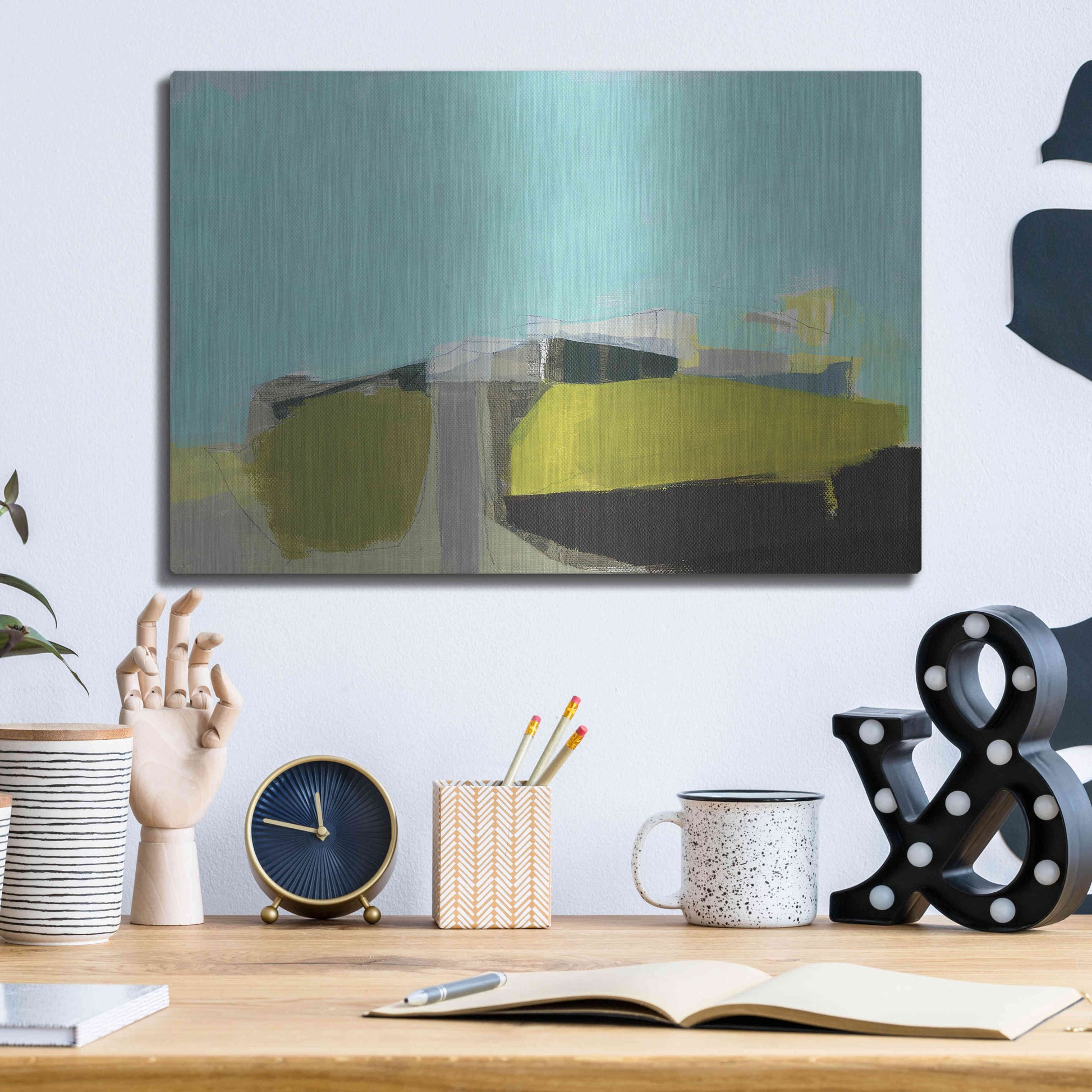 Luxe Metal Art 'East End Hill' by Amanda Hawkins, Metal Wall Art,16x12