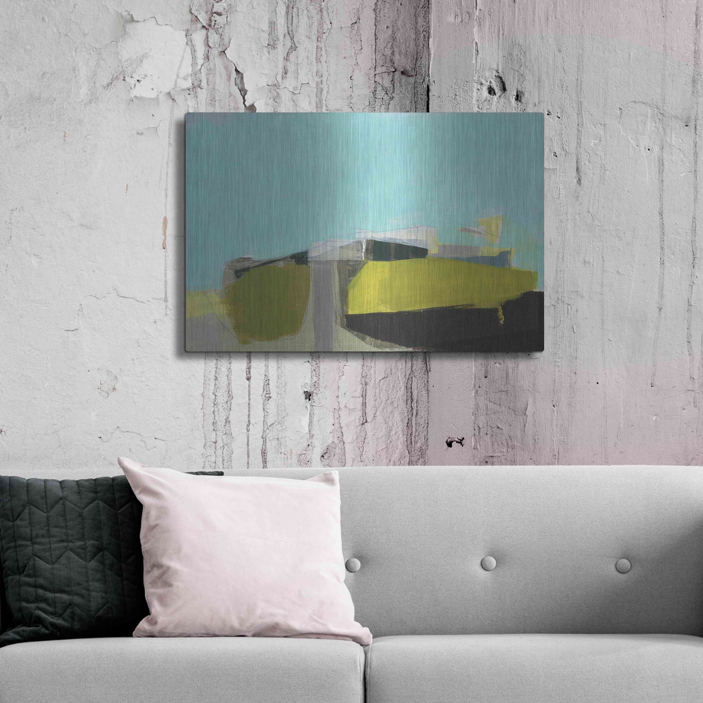 Luxe Metal Art 'East End Hill' by Amanda Hawkins, Metal Wall Art,36x24