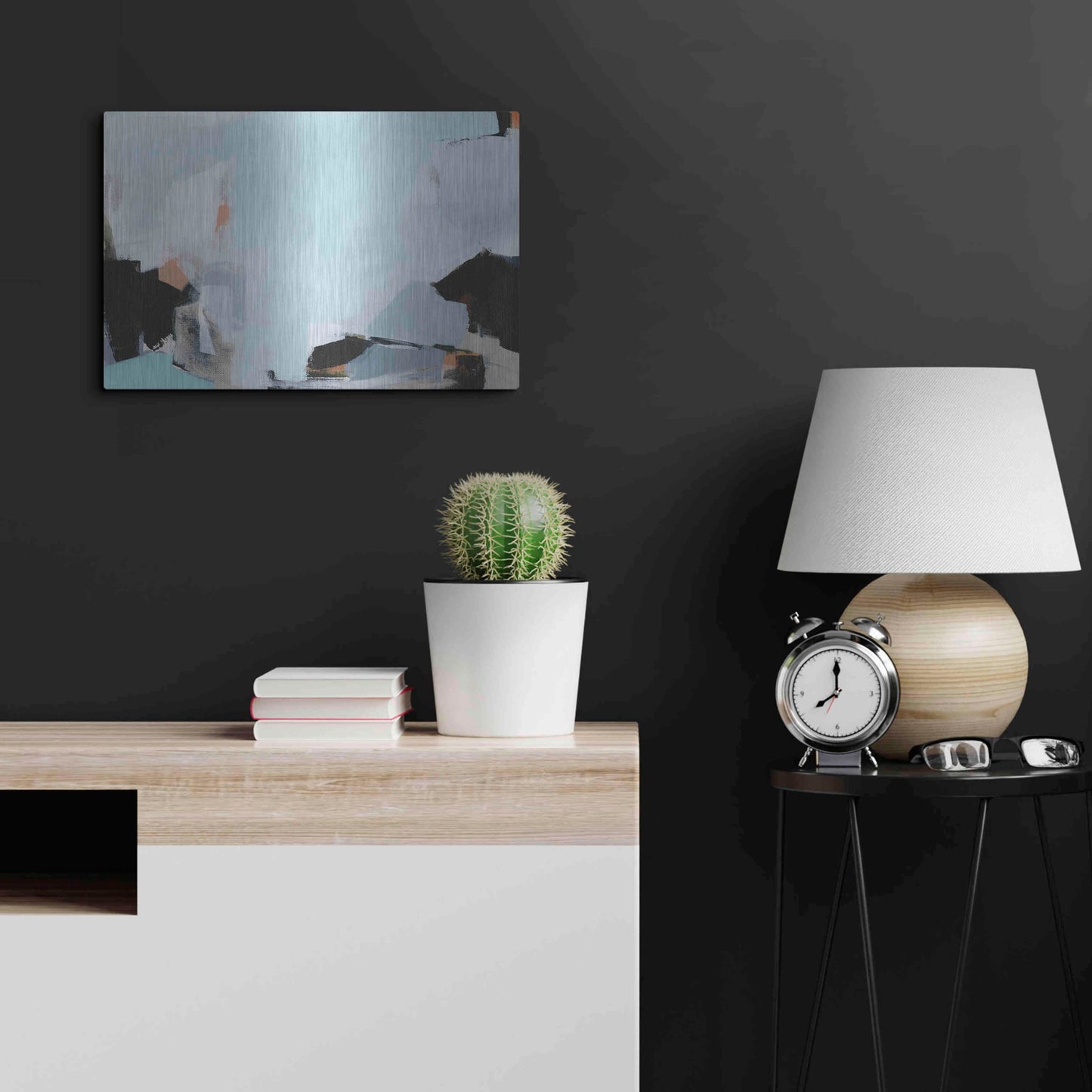 Luxe Metal Art 'Iceberg' by Amanda Hawkins, Metal Wall Art,24x16