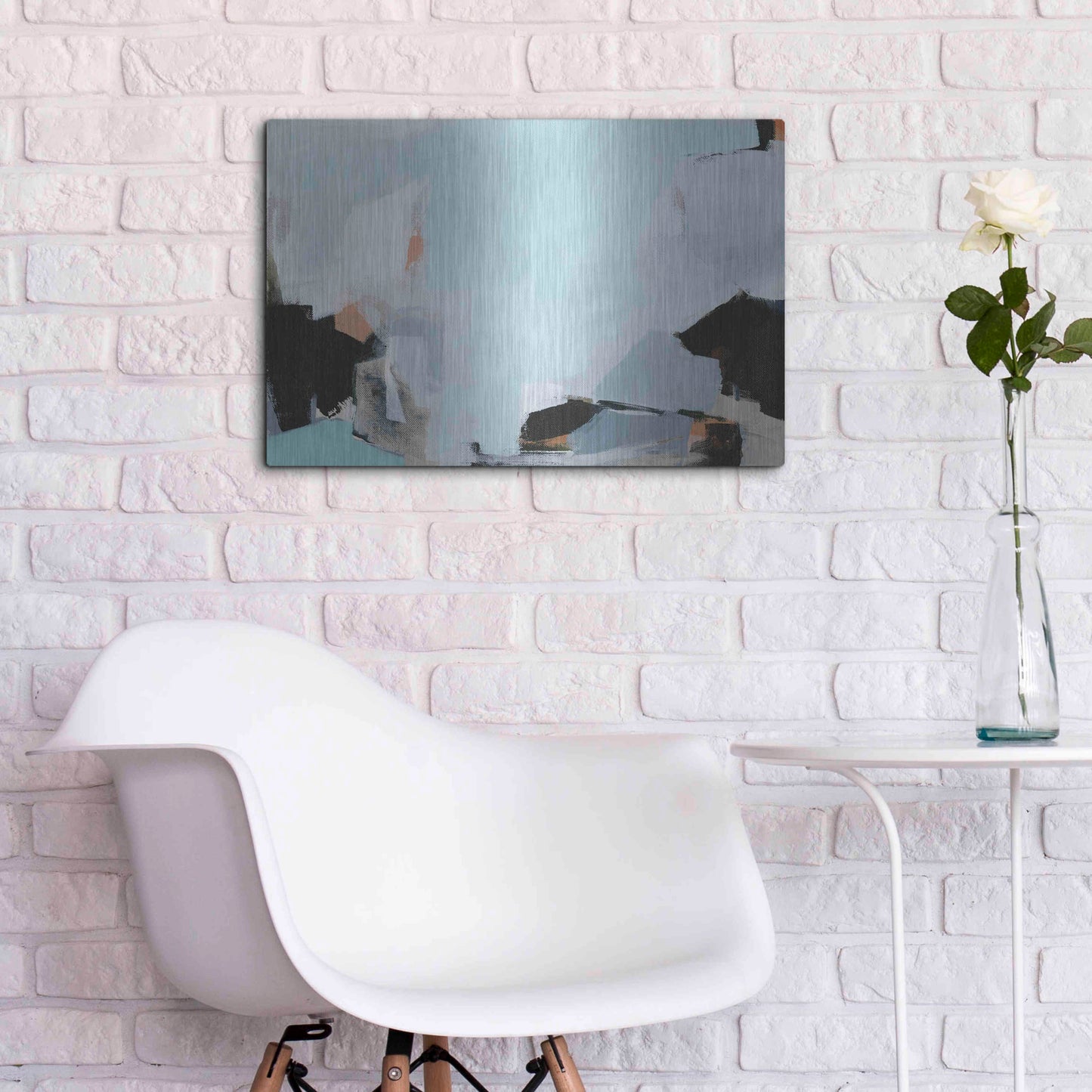 Luxe Metal Art 'Iceberg' by Amanda Hawkins, Metal Wall Art,24x16