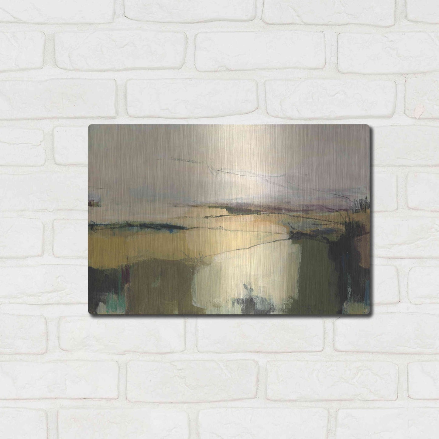 Luxe Metal Art 'Midcoast 1' by Amanda Hawkins, Metal Wall Art,16x12