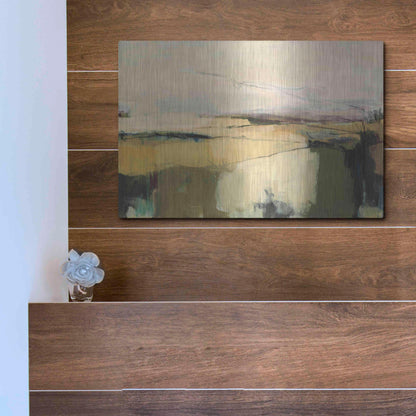 Luxe Metal Art 'Midcoast 1' by Amanda Hawkins, Metal Wall Art,16x12