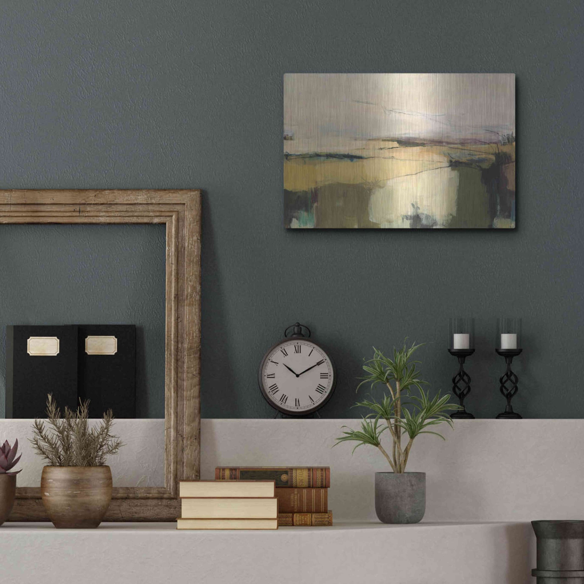 Luxe Metal Art 'Midcoast 1' by Amanda Hawkins, Metal Wall Art,16x12