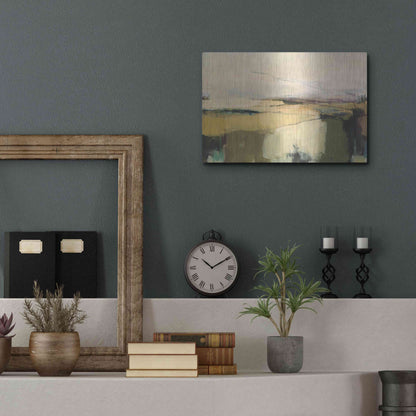 Luxe Metal Art 'Midcoast 1' by Amanda Hawkins, Metal Wall Art,16x12