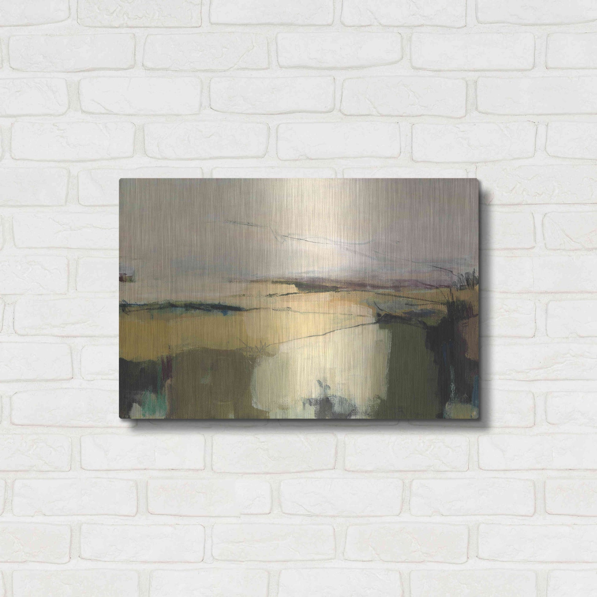 Luxe Metal Art 'Midcoast 1' by Amanda Hawkins, Metal Wall Art,24x16