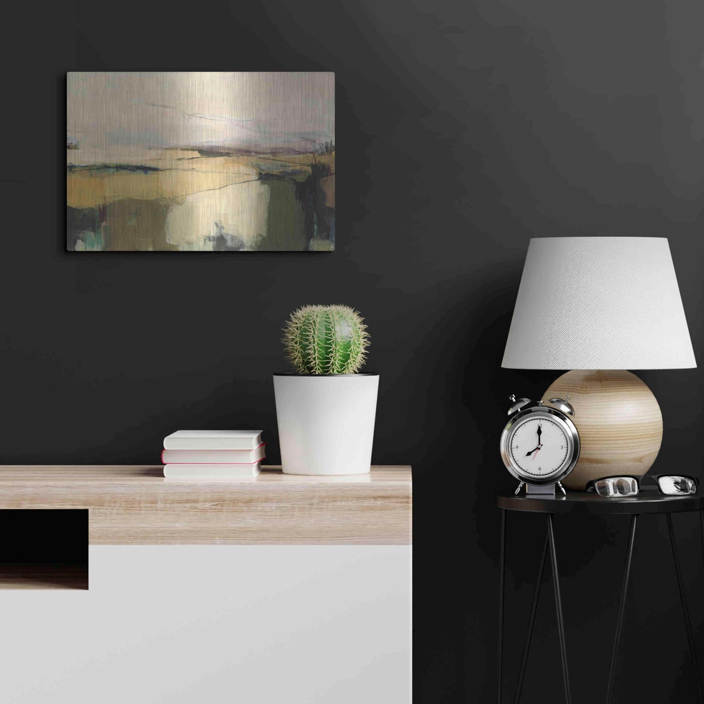 Luxe Metal Art 'Midcoast 1' by Amanda Hawkins, Metal Wall Art,24x16