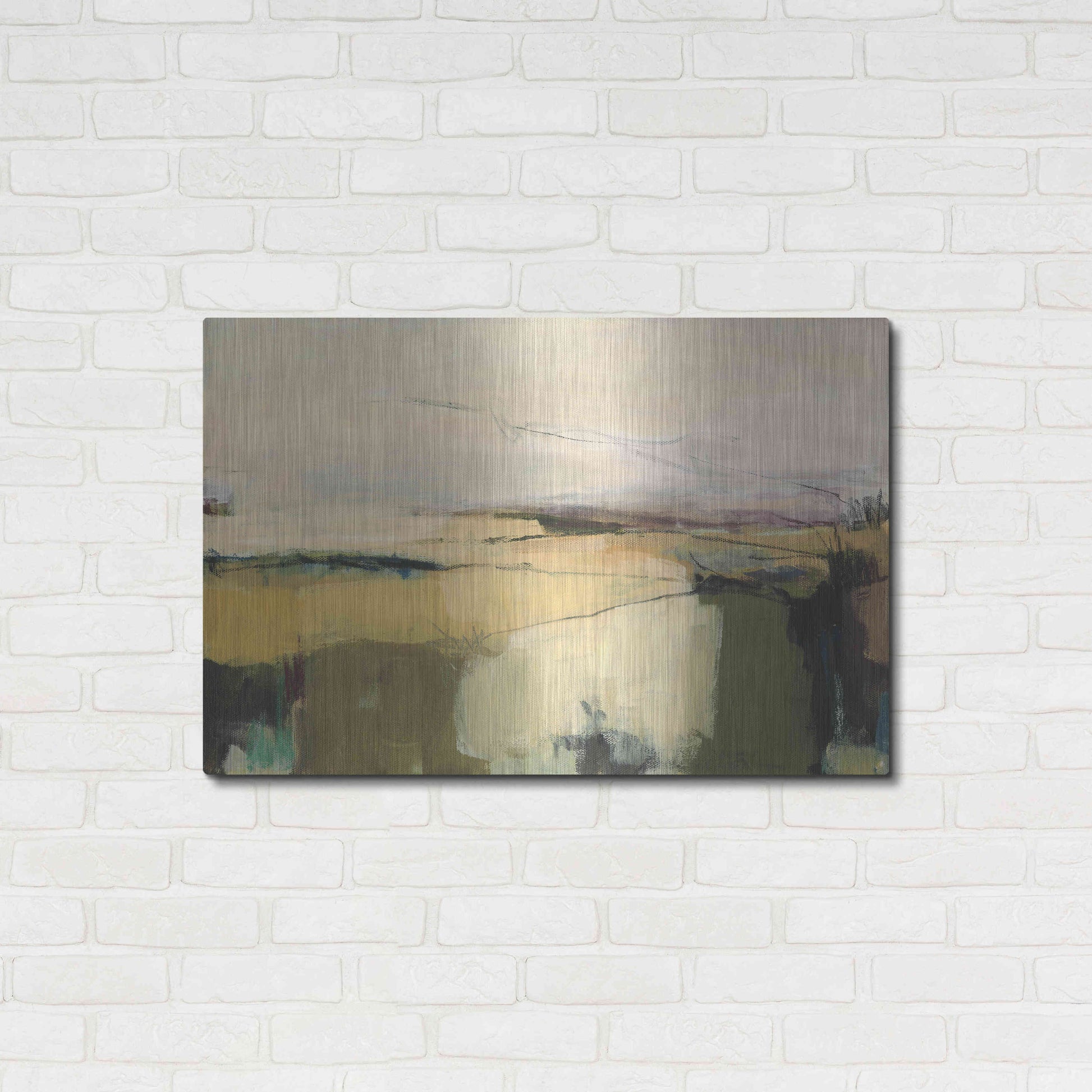 Luxe Metal Art 'Midcoast 1' by Amanda Hawkins, Metal Wall Art,36x24