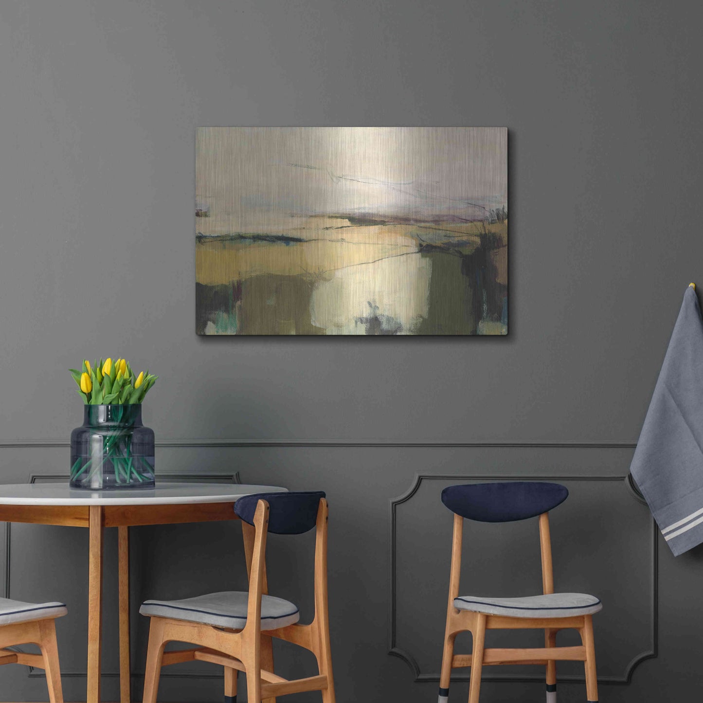 Luxe Metal Art 'Midcoast 1' by Amanda Hawkins, Metal Wall Art,36x24