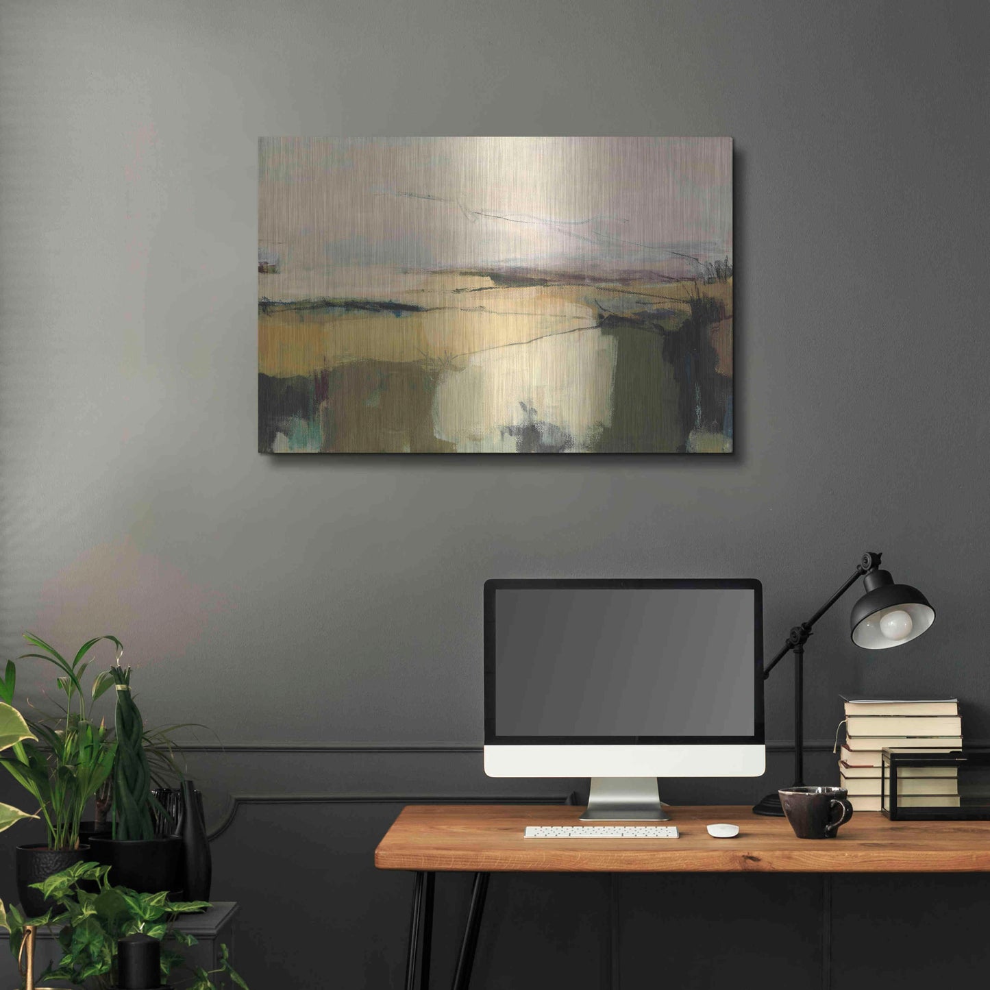 Luxe Metal Art 'Midcoast 1' by Amanda Hawkins, Metal Wall Art,36x24