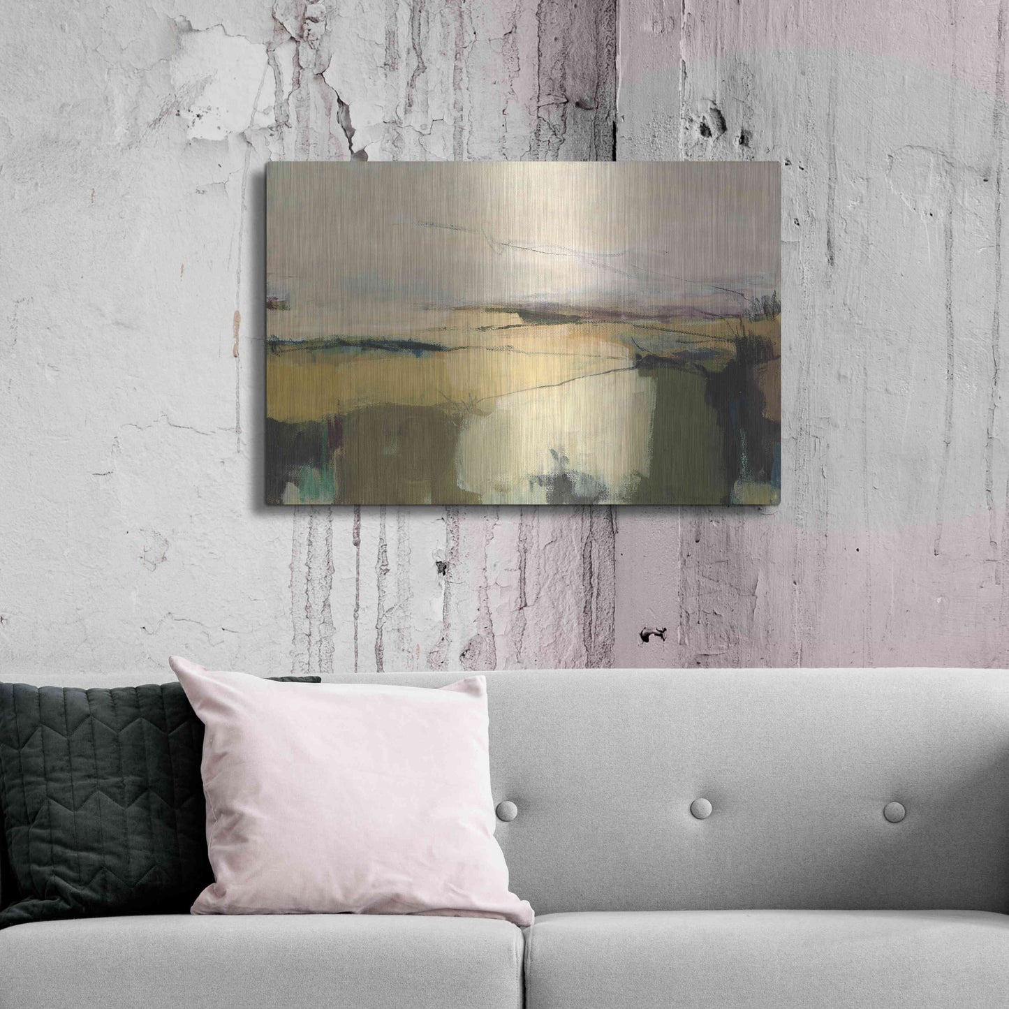 Luxe Metal Art 'Midcoast 1' by Amanda Hawkins, Metal Wall Art,36x24