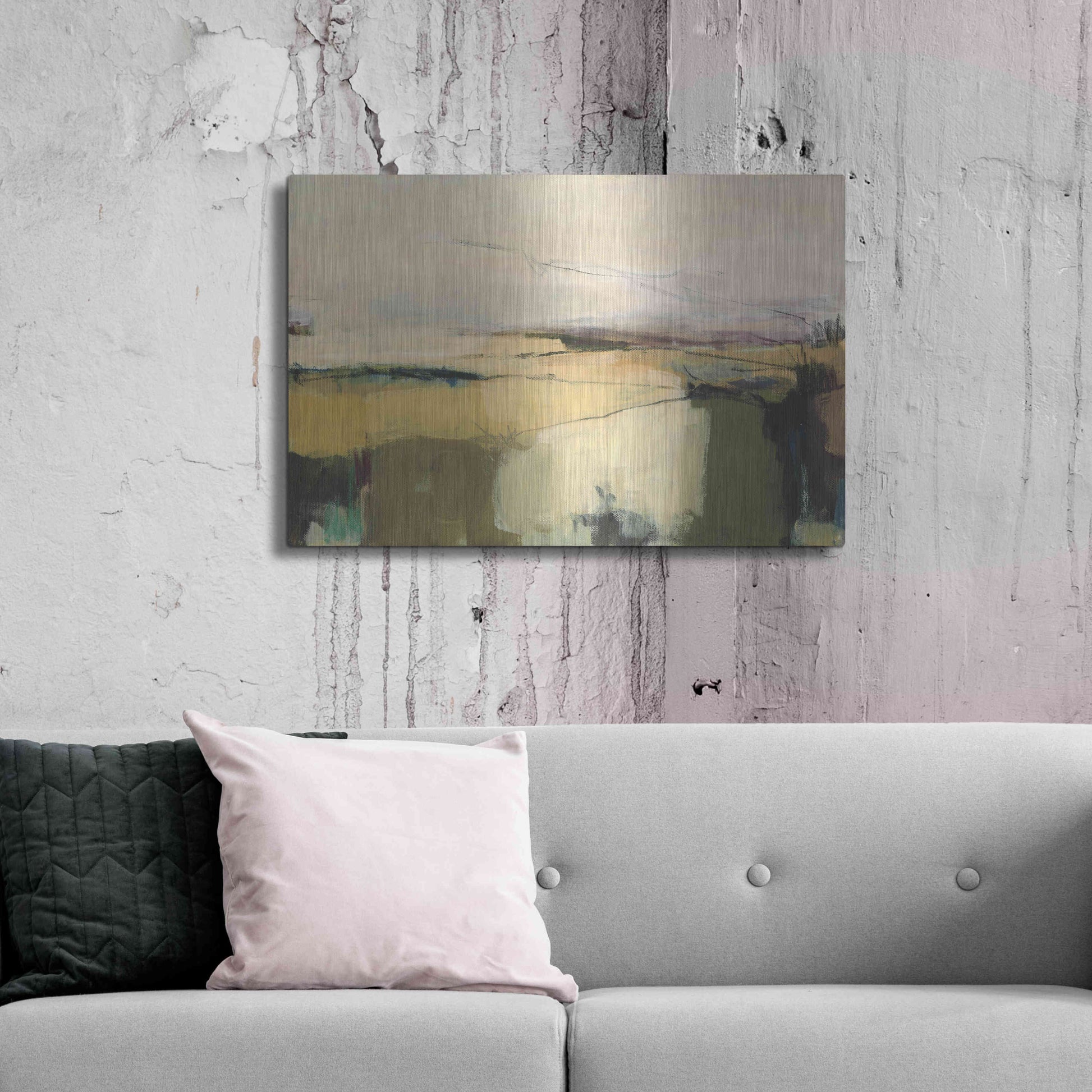 Luxe Metal Art 'Midcoast 1' by Amanda Hawkins, Metal Wall Art,36x24