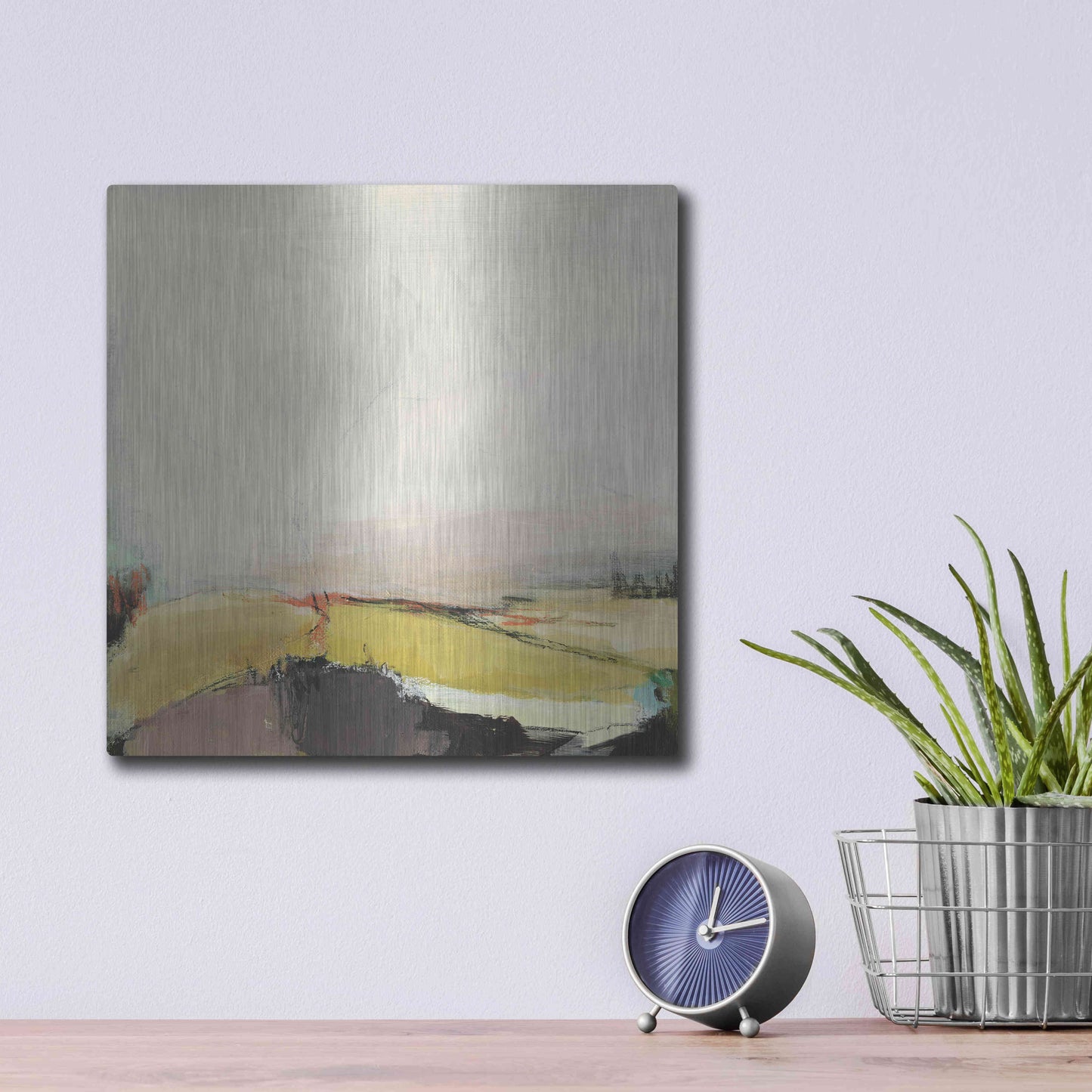 Luxe Metal Art 'Midcoast 2' by Amanda Hawkins, Metal Wall Art,12x12