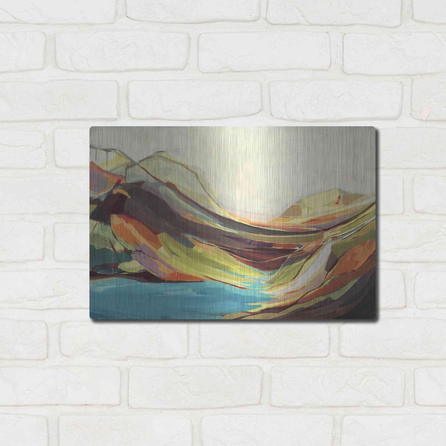 Luxe Metal Art 'Mount Desert Isle' by Amanda Hawkins, Metal Wall Art,16x12