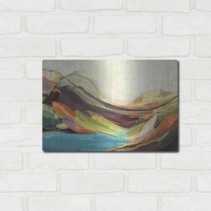 Luxe Metal Art 'Mount Desert Isle' by Amanda Hawkins, Metal Wall Art,16x12