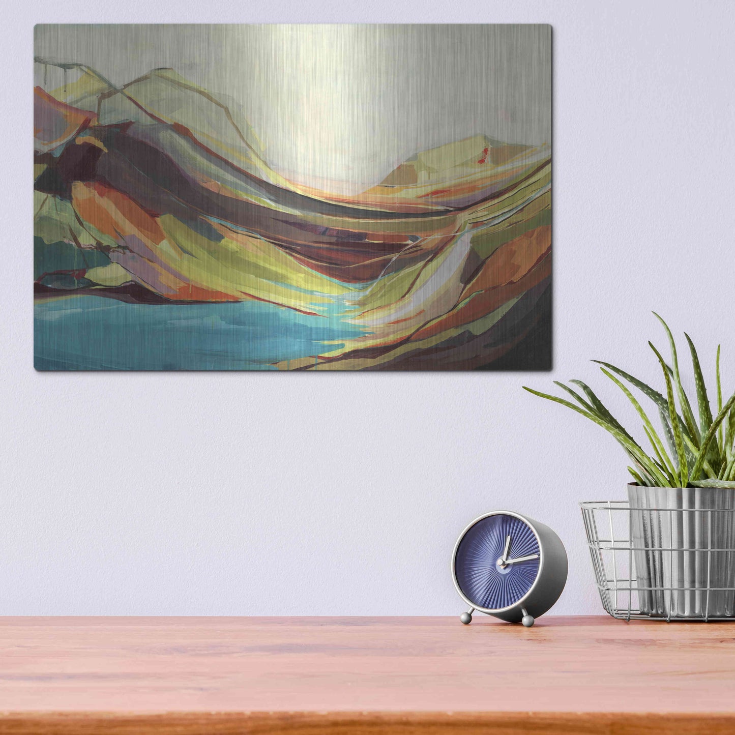 Luxe Metal Art 'Mount Desert Isle' by Amanda Hawkins, Metal Wall Art,16x12