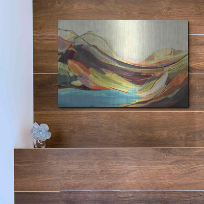 Luxe Metal Art 'Mount Desert Isle' by Amanda Hawkins, Metal Wall Art,16x12