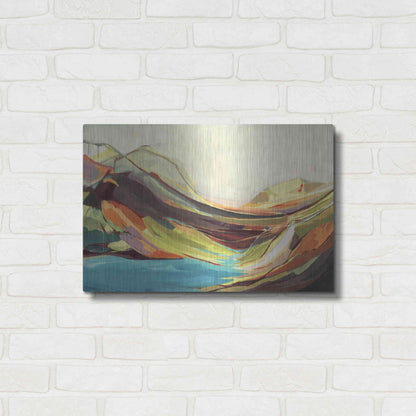 Luxe Metal Art 'Mount Desert Isle' by Amanda Hawkins, Metal Wall Art,24x16