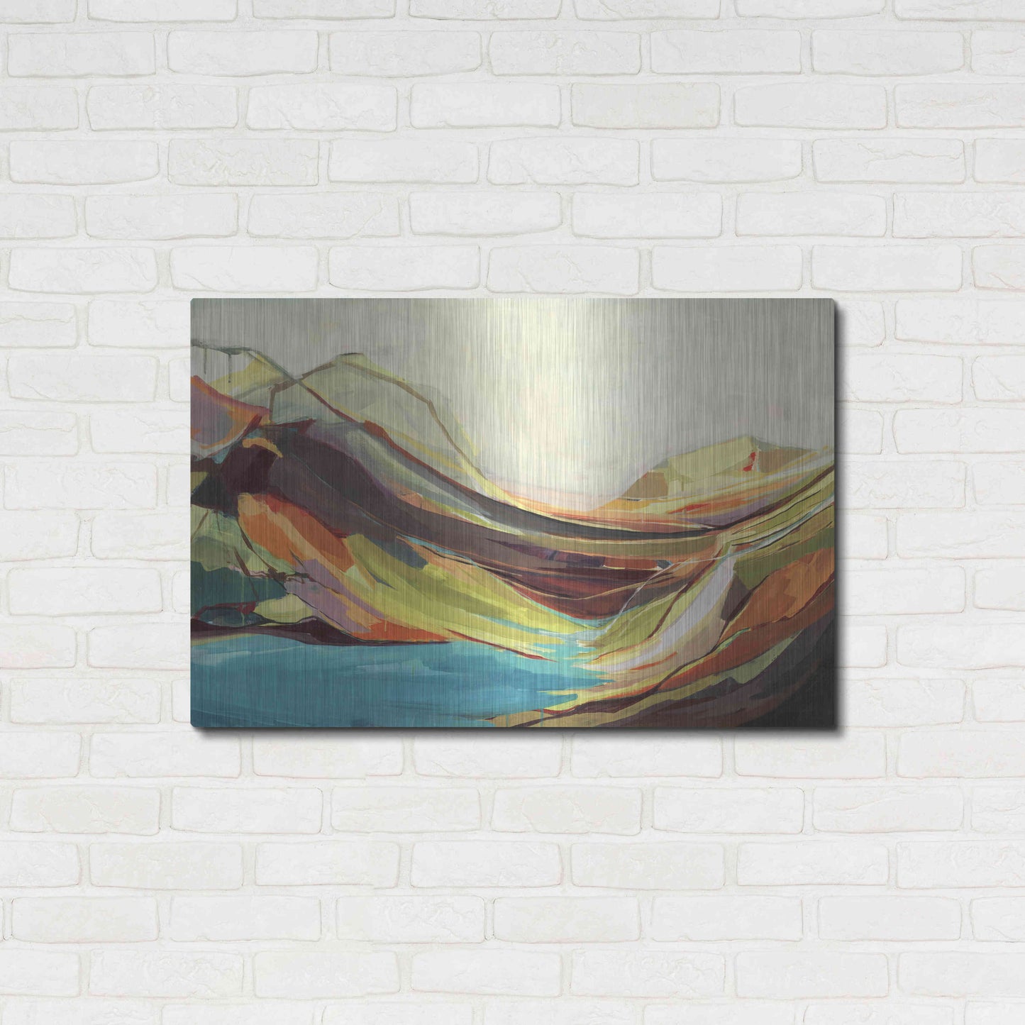 Luxe Metal Art 'Mount Desert Isle' by Amanda Hawkins, Metal Wall Art,36x24