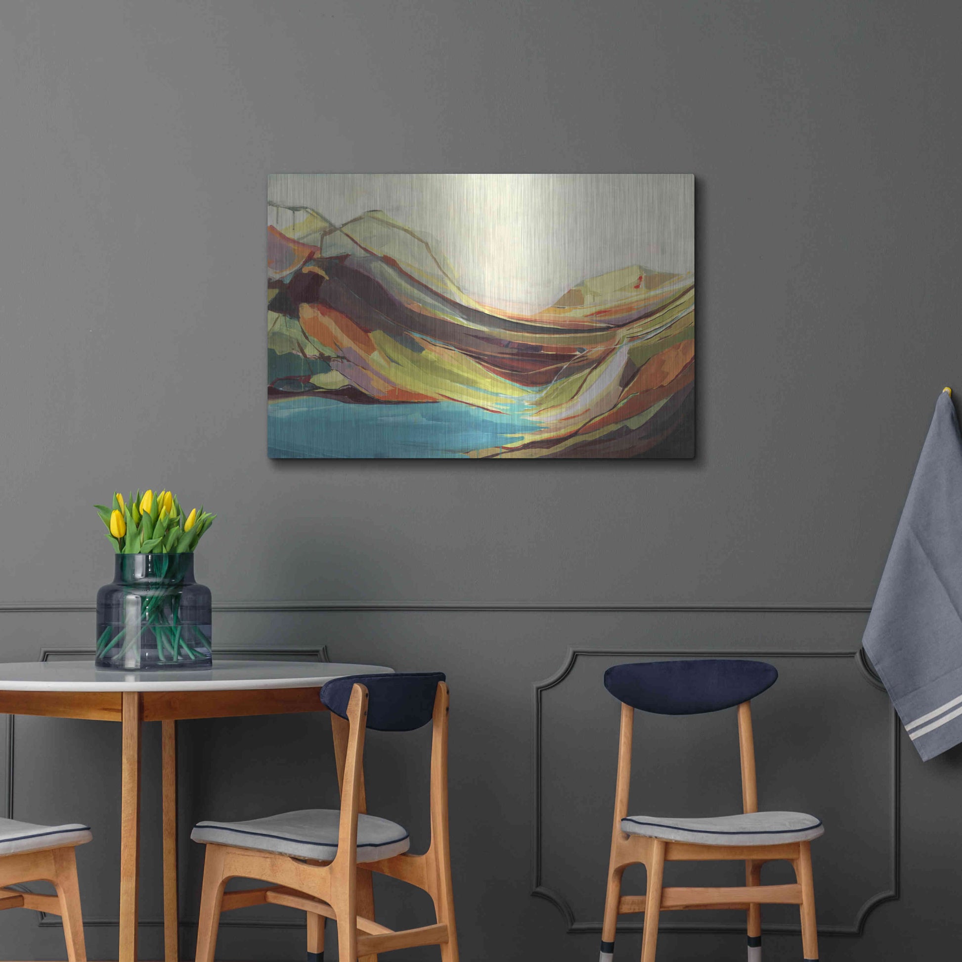 Luxe Metal Art 'Mount Desert Isle' by Amanda Hawkins, Metal Wall Art,36x24