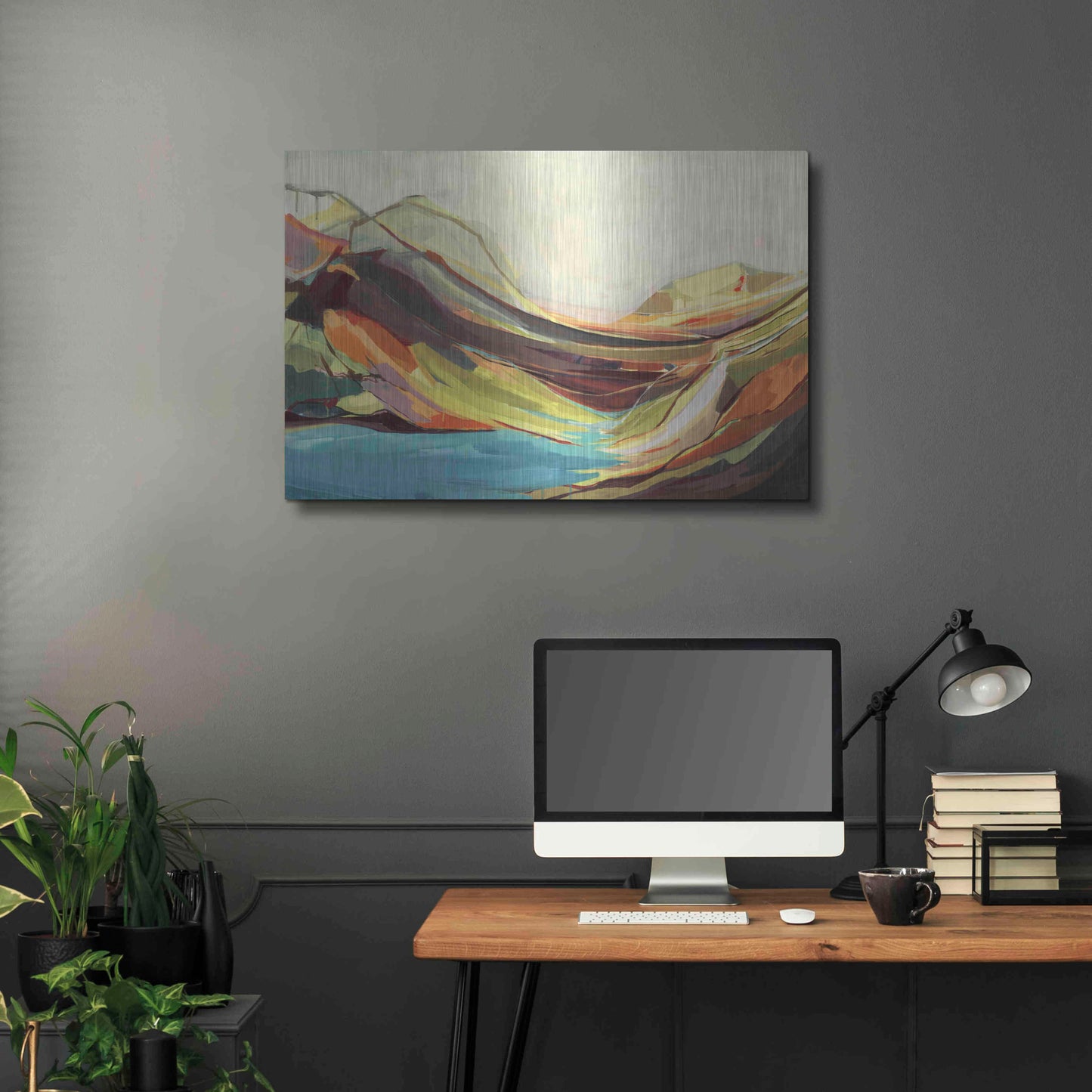 Luxe Metal Art 'Mount Desert Isle' by Amanda Hawkins, Metal Wall Art,36x24