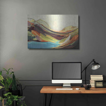 Luxe Metal Art 'Mount Desert Isle' by Amanda Hawkins, Metal Wall Art,36x24