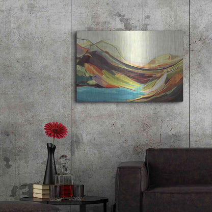 Luxe Metal Art 'Mount Desert Isle' by Amanda Hawkins, Metal Wall Art,36x24