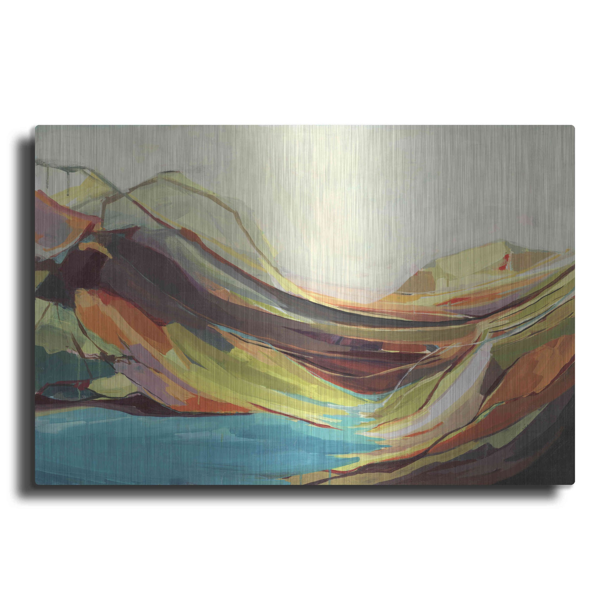 Luxe Metal Art 'Mount Desert Isle' by Amanda Hawkins, Metal Wall Art