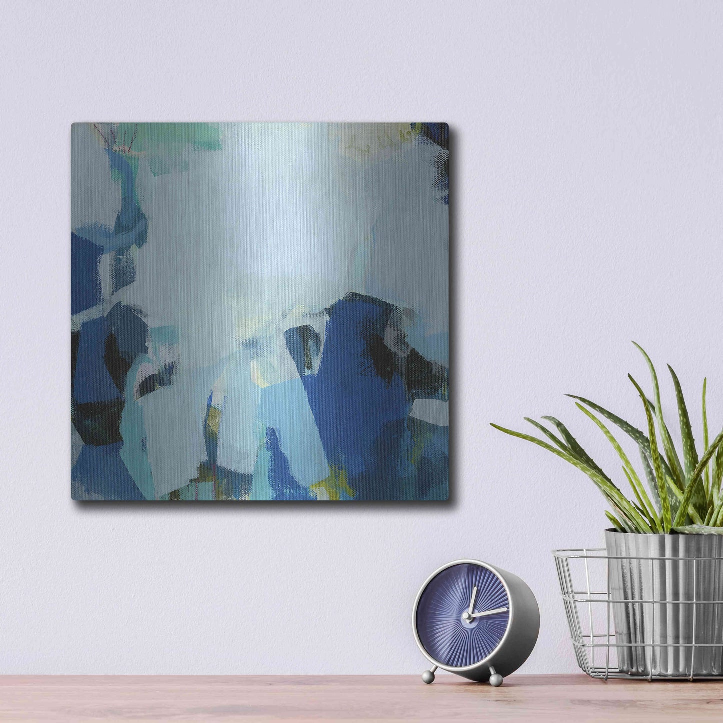 Luxe Metal Art 'Tide Pools' by Amanda Hawkins, Metal Wall Art,12x12