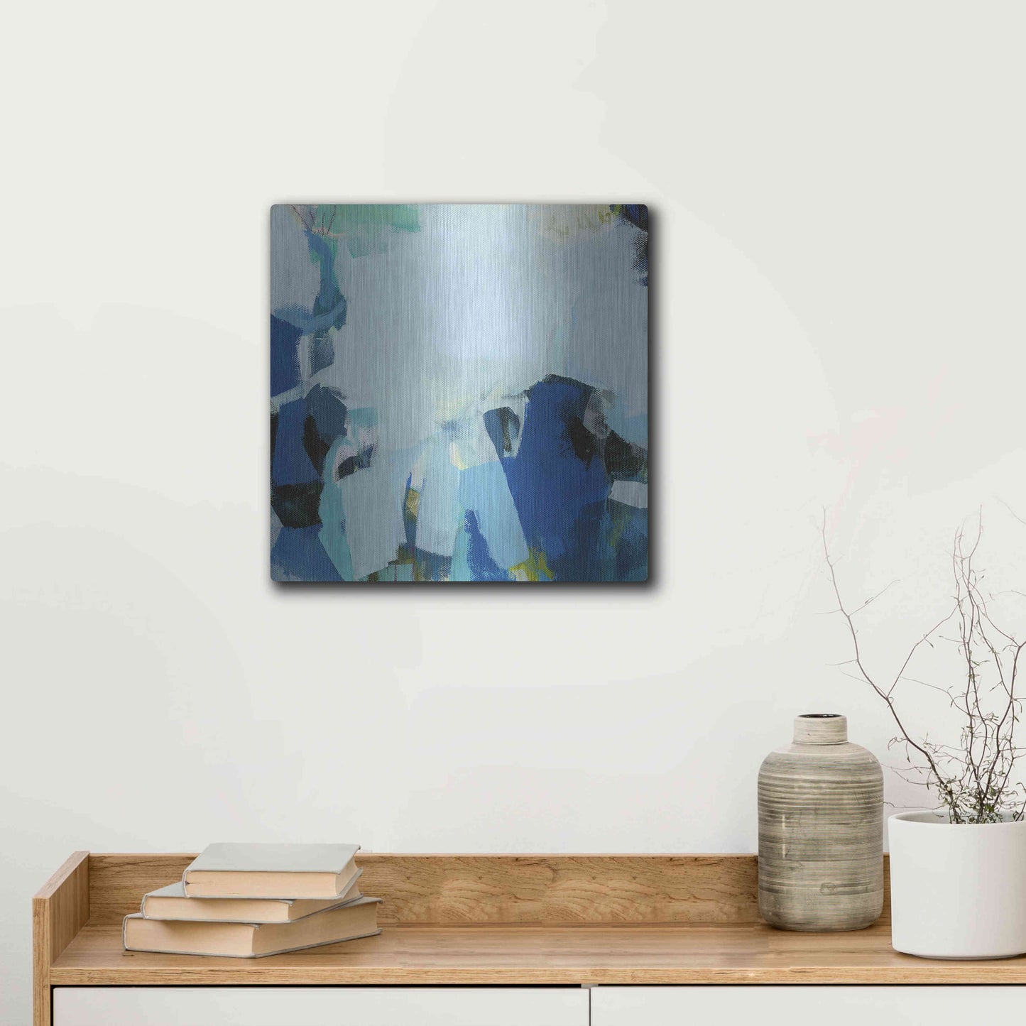 Luxe Metal Art 'Tide Pools' by Amanda Hawkins, Metal Wall Art,12x12