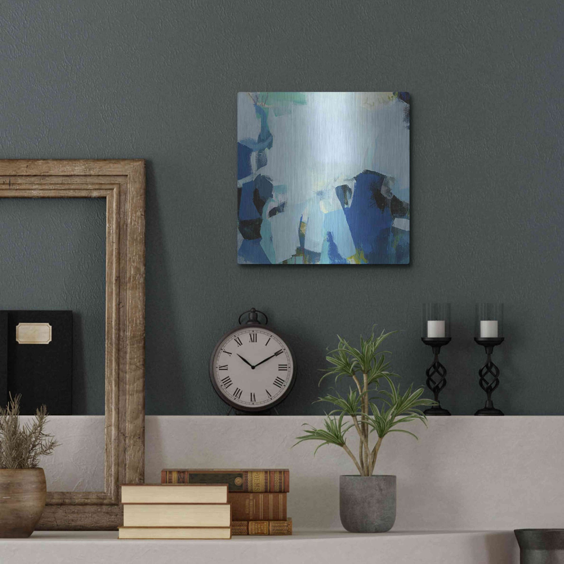 Luxe Metal Art 'Tide Pools' by Amanda Hawkins, Metal Wall Art,12x12