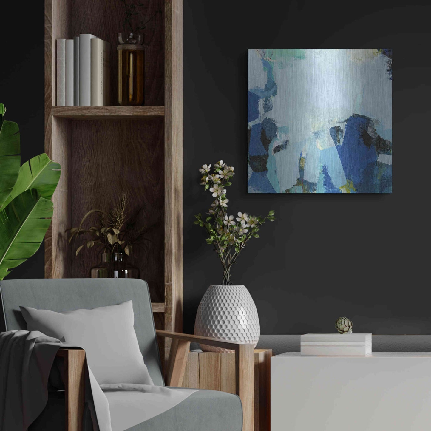 Luxe Metal Art 'Tide Pools' by Amanda Hawkins, Metal Wall Art,24x24