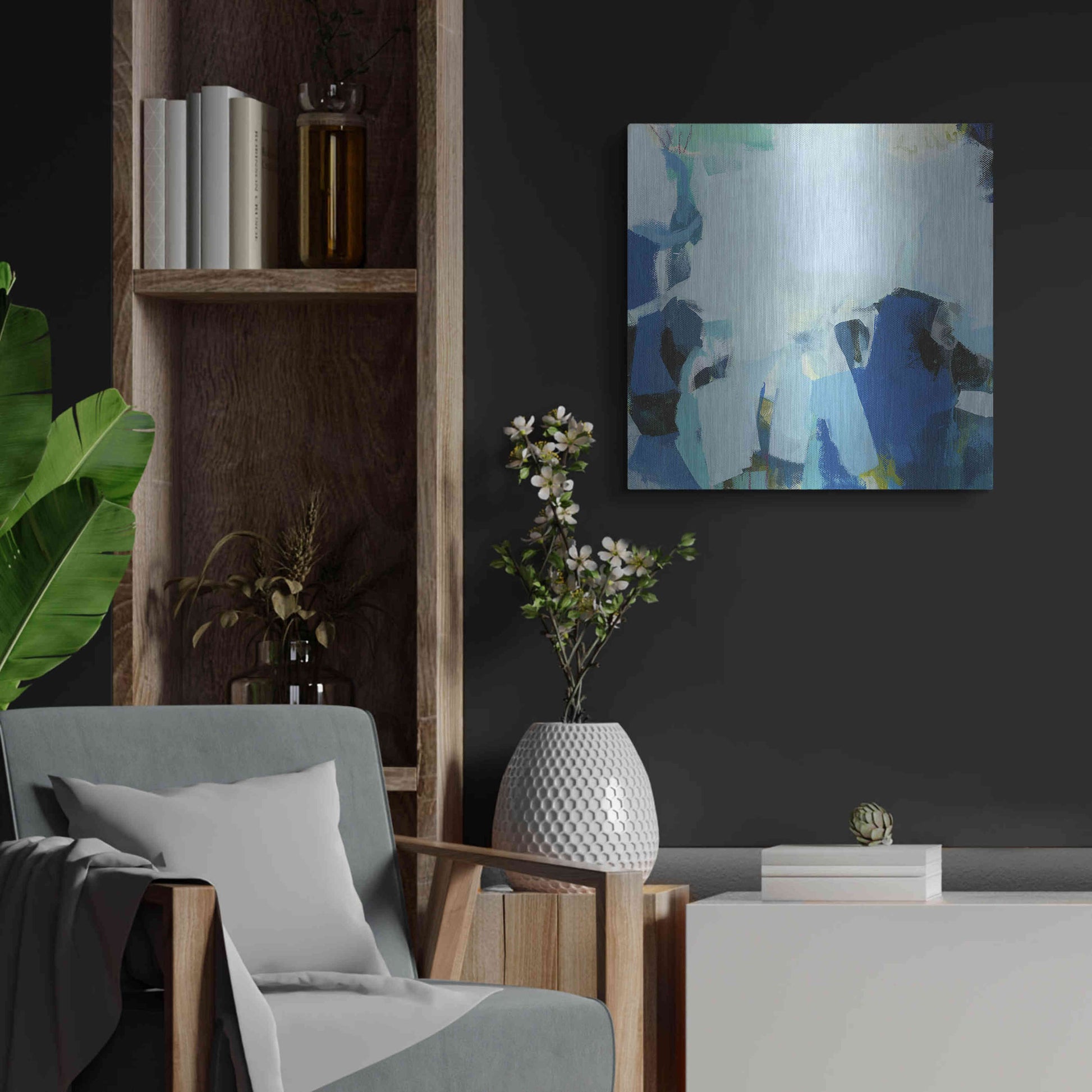 Luxe Metal Art 'Tide Pools' by Amanda Hawkins, Metal Wall Art,24x24