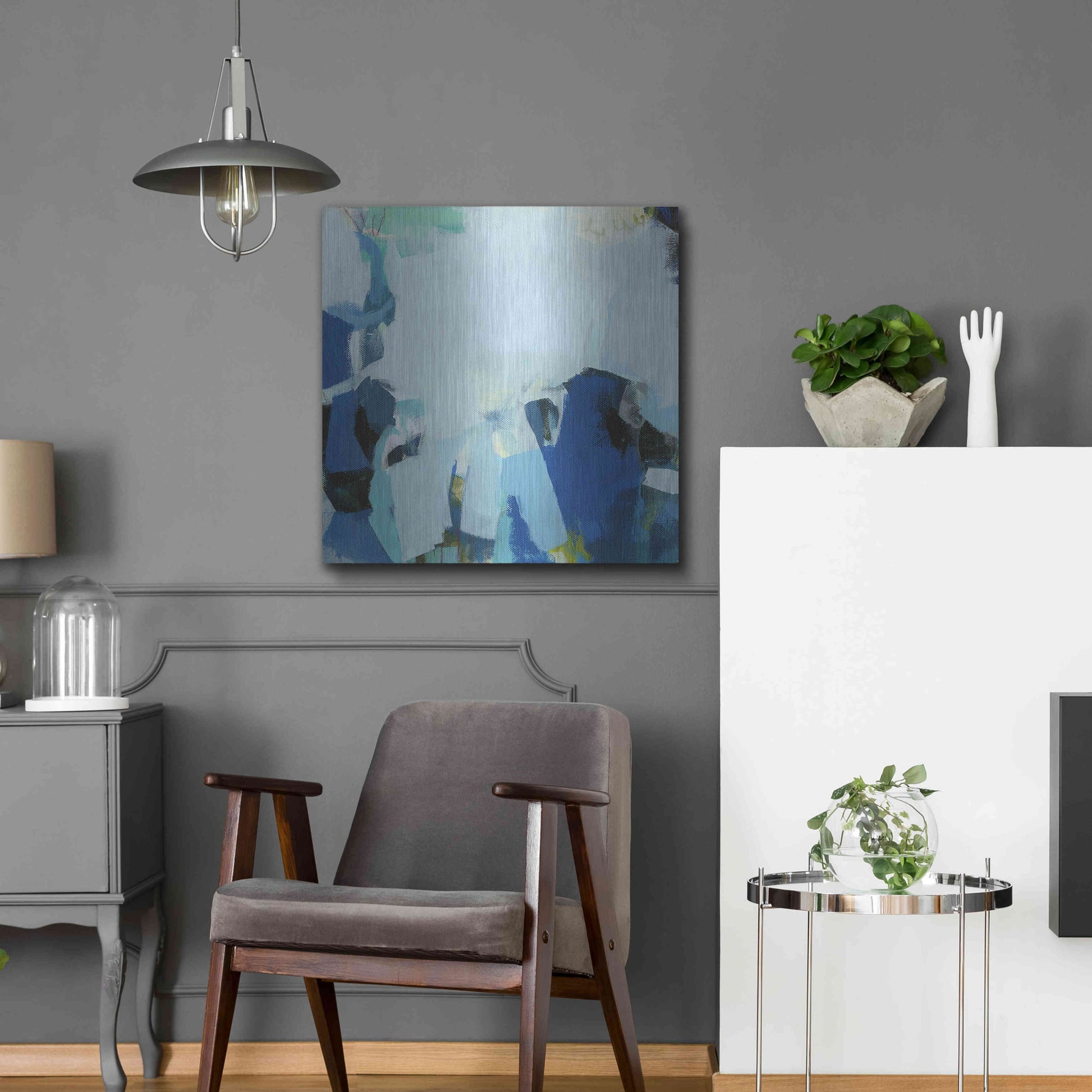 Luxe Metal Art 'Tide Pools' by Amanda Hawkins, Metal Wall Art,24x24