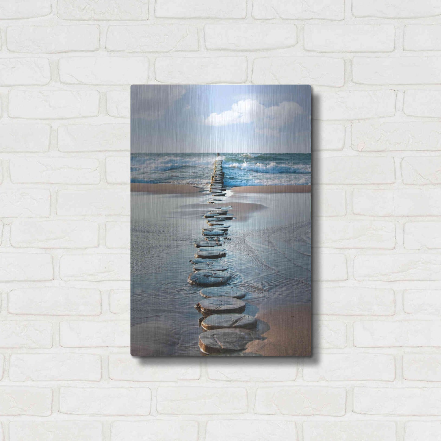 Luxe Metal Art 'Stepping Stones' Metal Wall Art,16x24