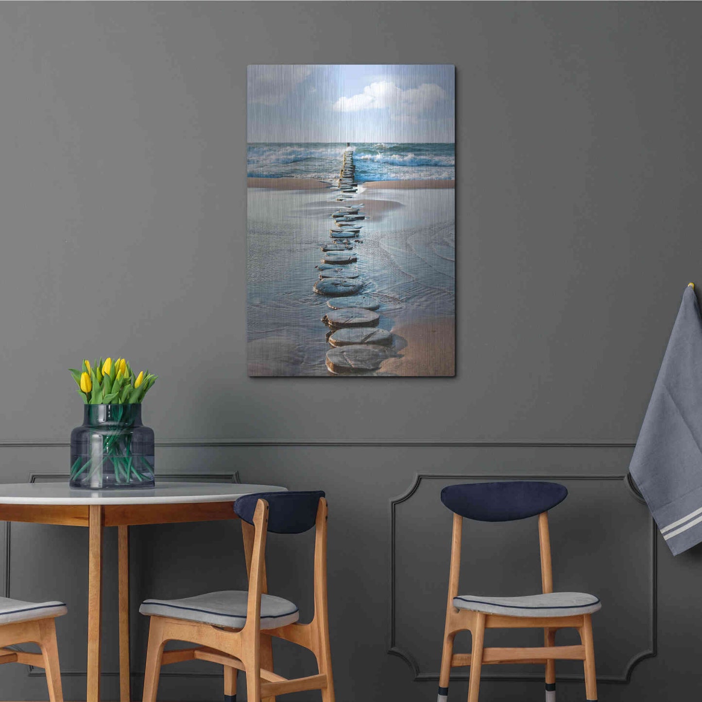 Luxe Metal Art 'Stepping Stones' Metal Wall Art,24x36