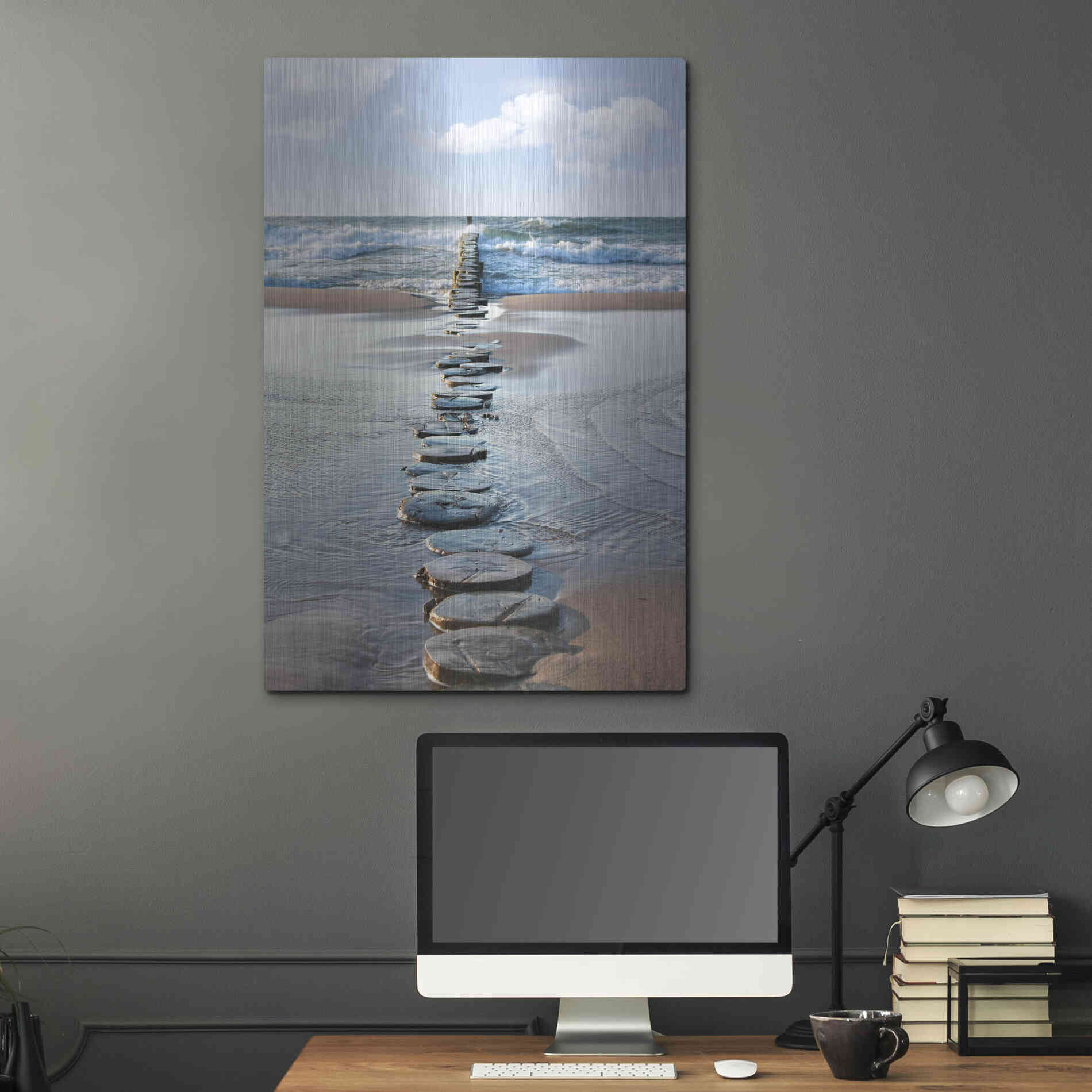 Luxe Metal Art 'Stepping Stones' Metal Wall Art,24x36