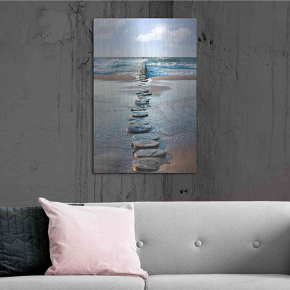Luxe Metal Art 'Stepping Stones' Metal Wall Art,24x36