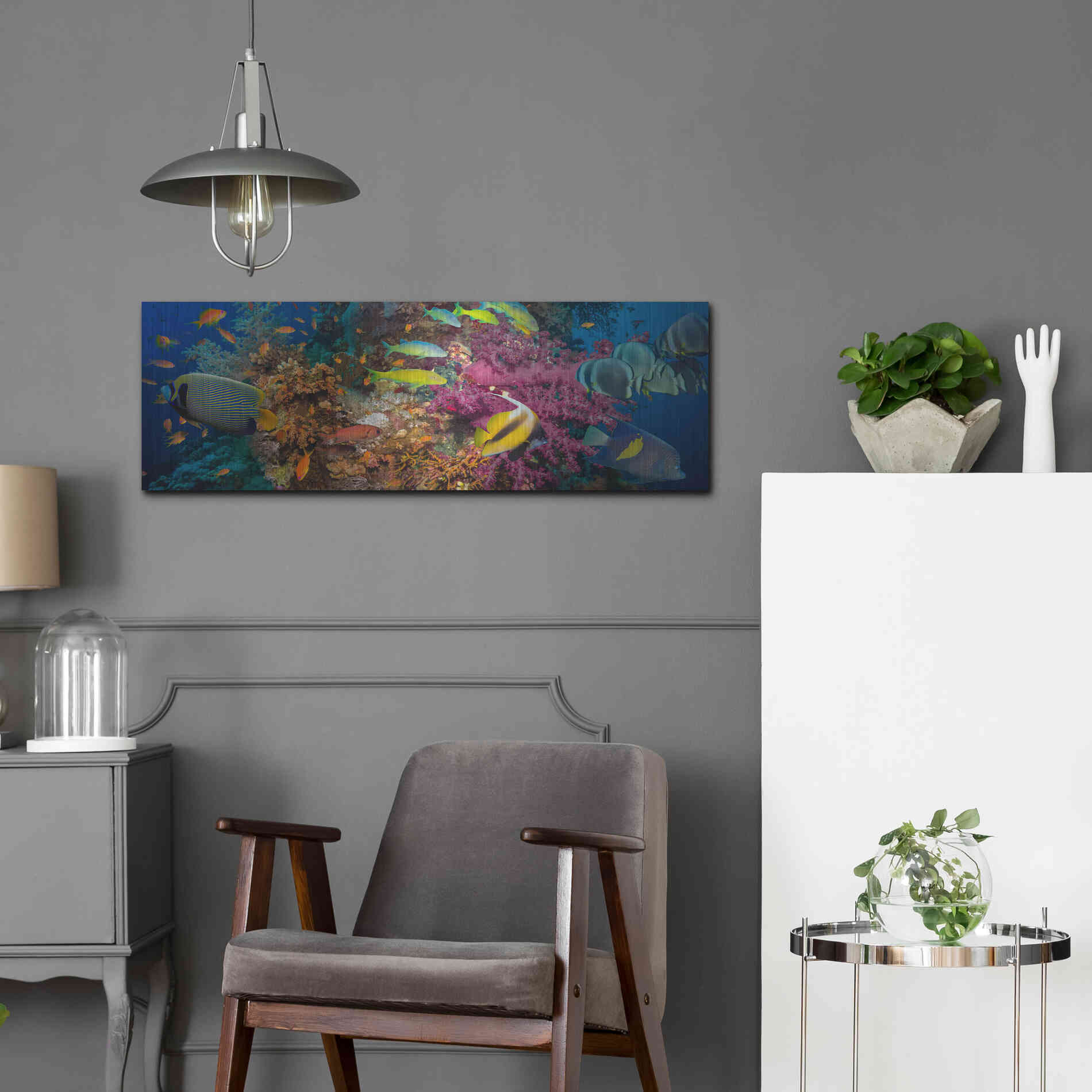 Luxe Metal Art 'Passage to Sea' Metal Wall Art,36x12