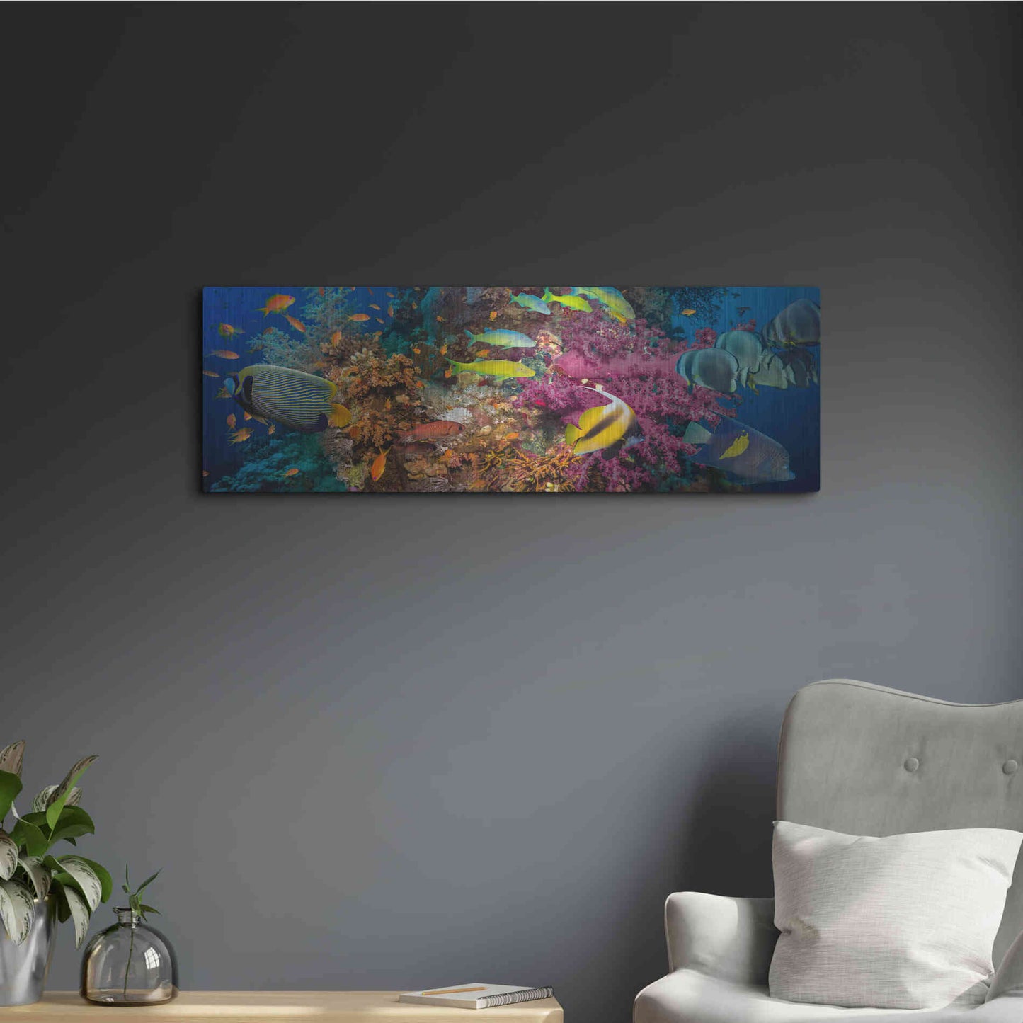 Luxe Metal Art 'Passage to Sea' Metal Wall Art,36x12