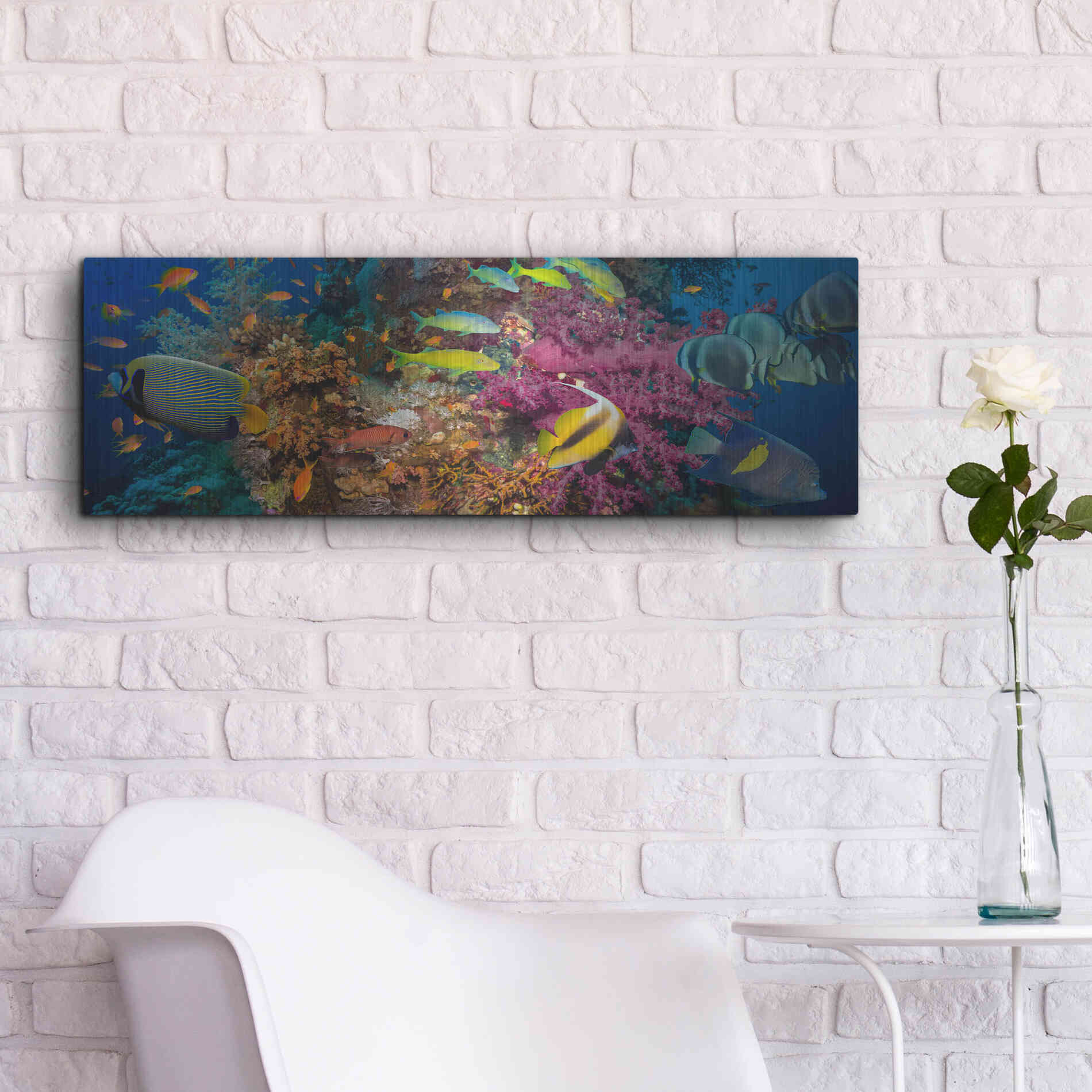 Luxe Metal Art 'Passage to Sea' Metal Wall Art,36x12