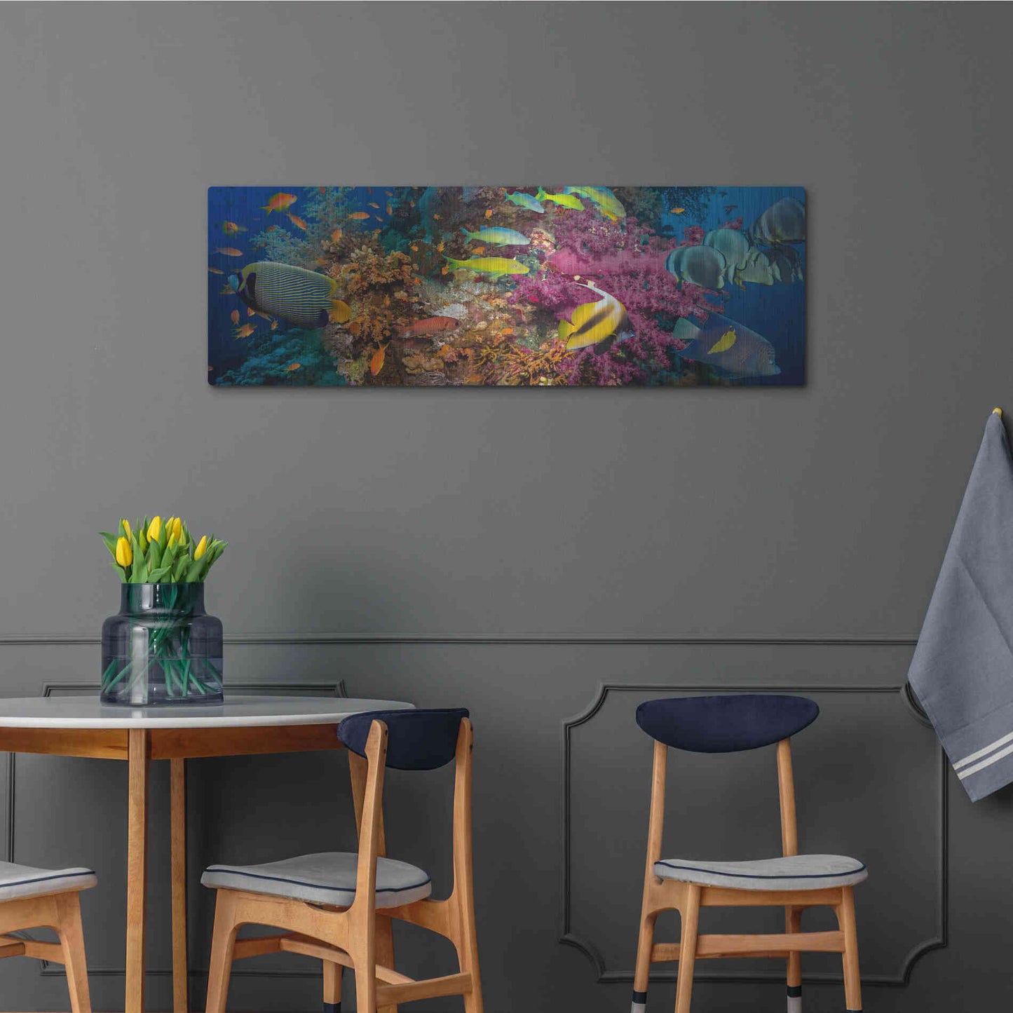 Luxe Metal Art 'Passage to Sea' Metal Wall Art,48x16