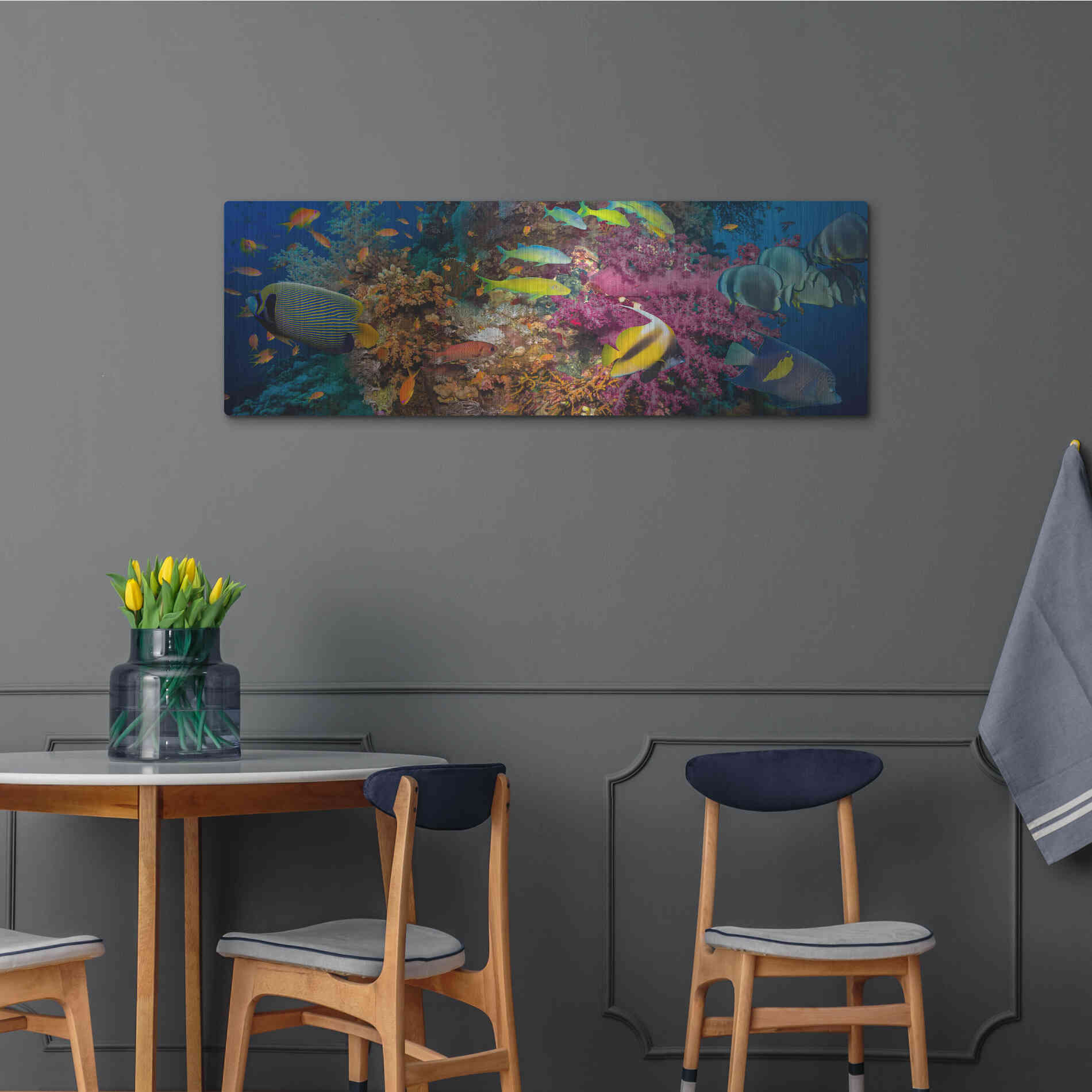 Luxe Metal Art 'Passage to Sea' Metal Wall Art,48x16
