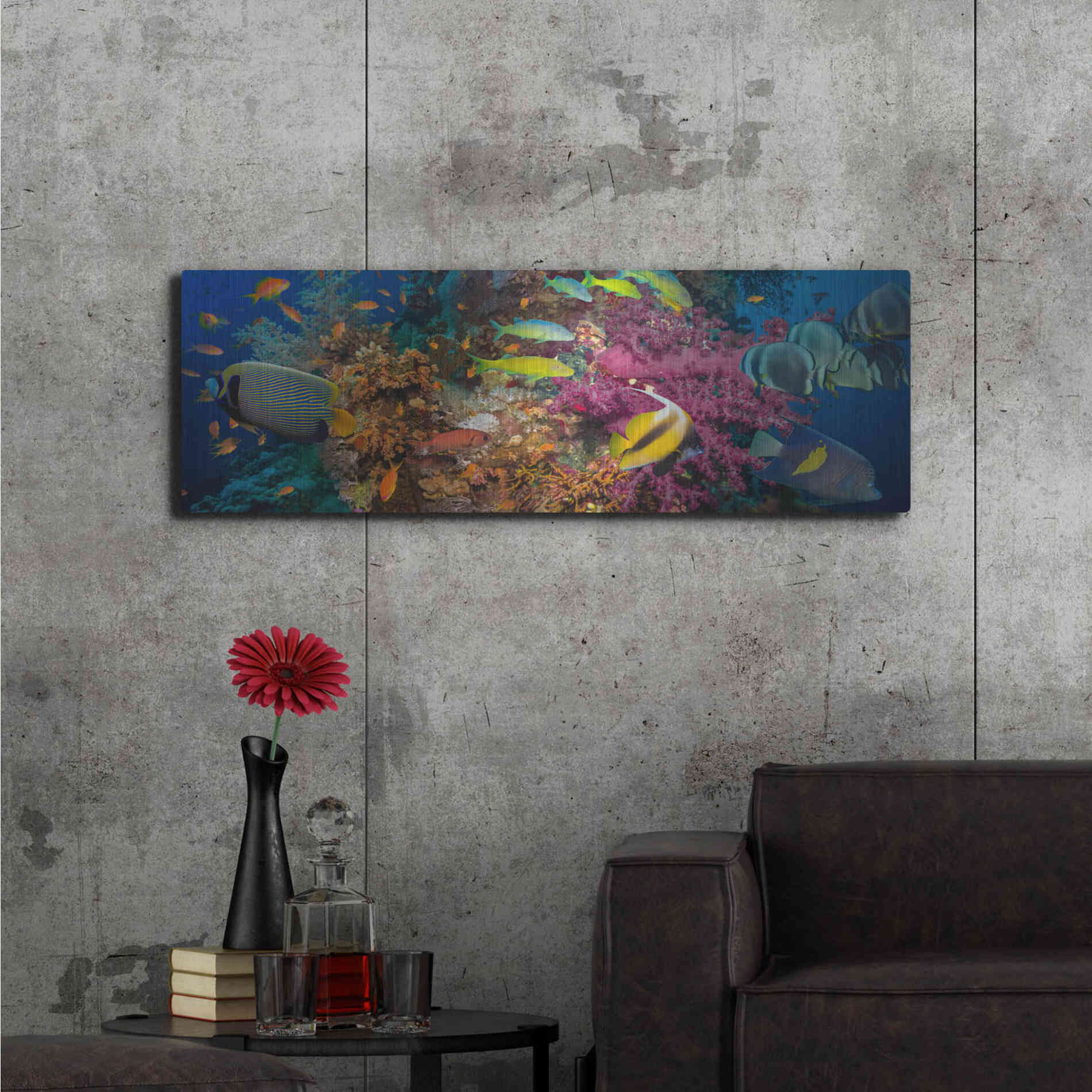 Luxe Metal Art 'Passage to Sea' Metal Wall Art,48x16
