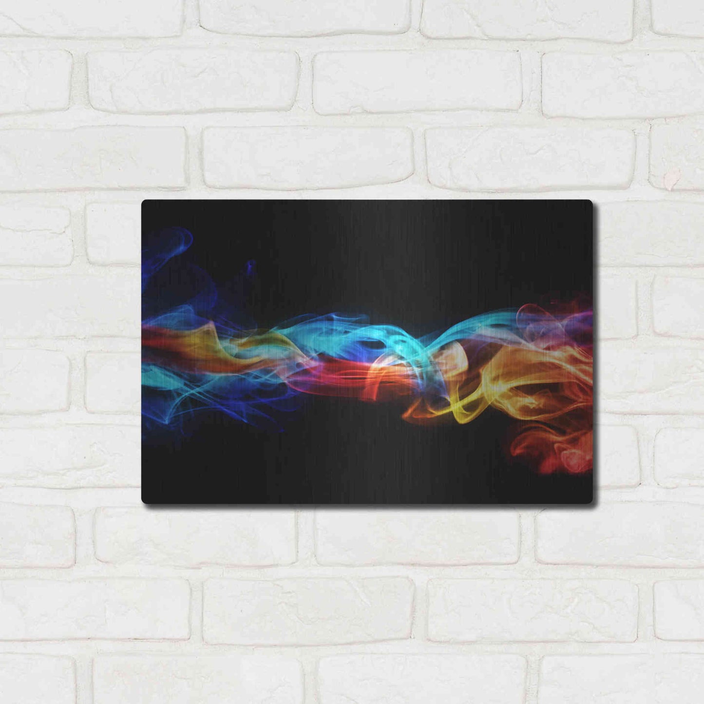 Luxe Metal Art 'Dynamic Haze' Metal Wall Art,16x12